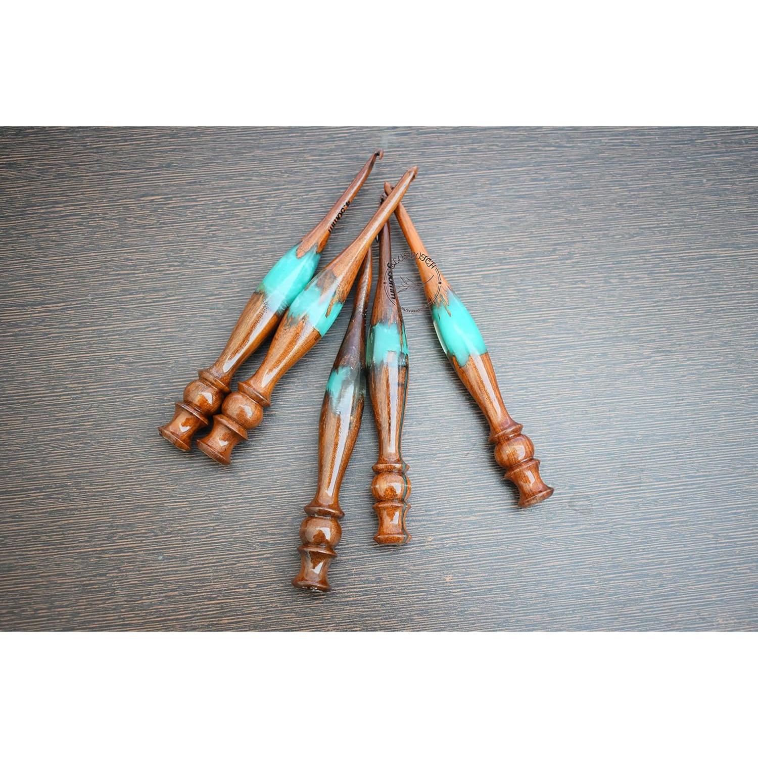 Juego de Ganchos de Crochet Azul Holandesa 5 Piezas 4.5-6.5mm