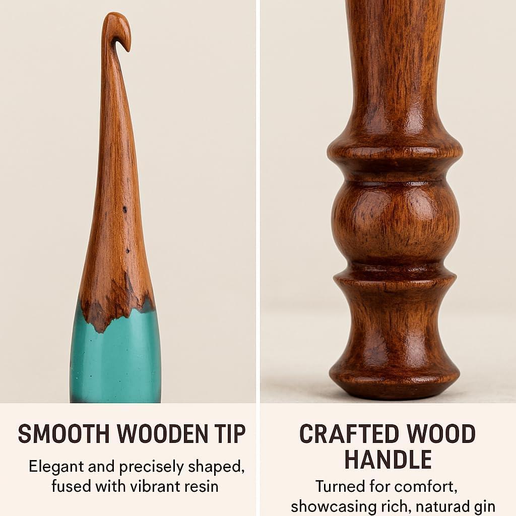 Juego de Ganchos de Crochet Azul Holandesa 5 Piezas 4.5-6.5mm