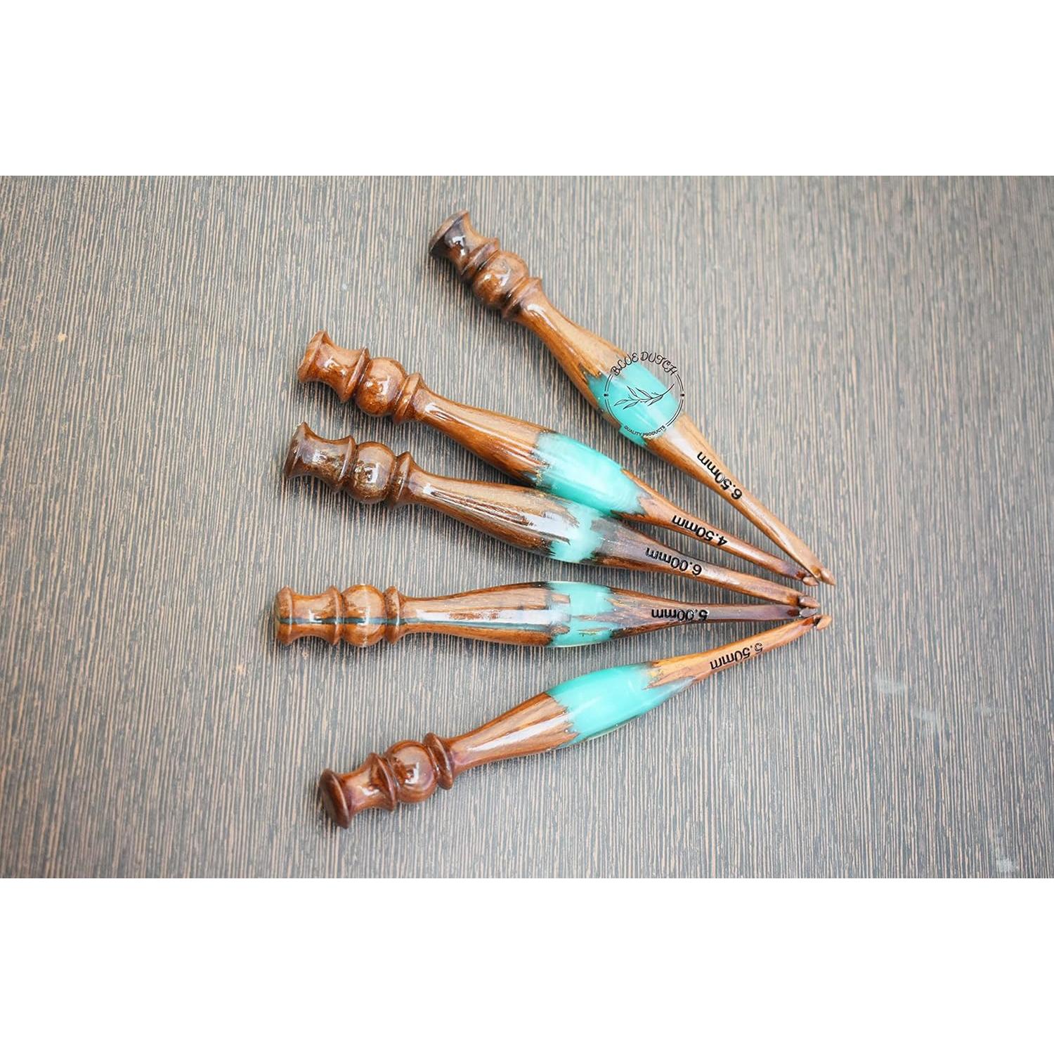 Juego de Ganchos de Crochet Azul Holandesa 5 Piezas 4.5-6.5mm