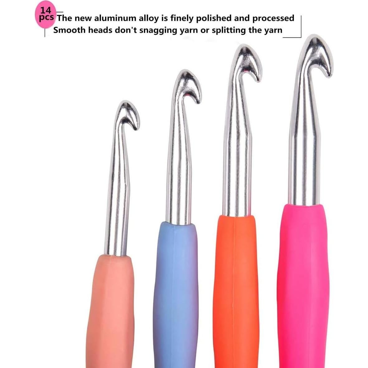 Juego de Agujas de Ganchillo YOKER 14 Tamaños Ergonomicas