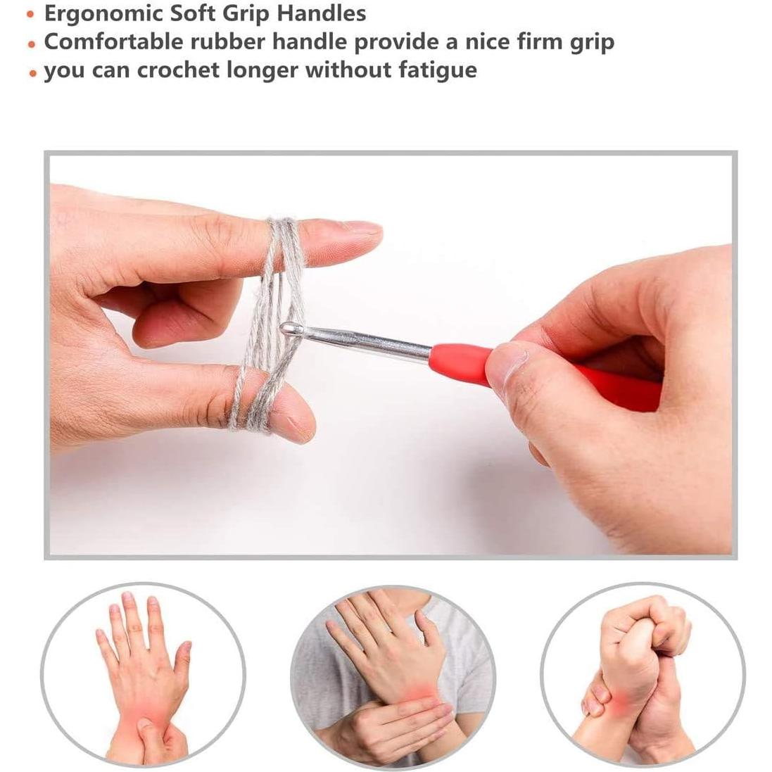 Juego de Agujas de Ganchillo YOKER 14 Tamaños Ergonomicas