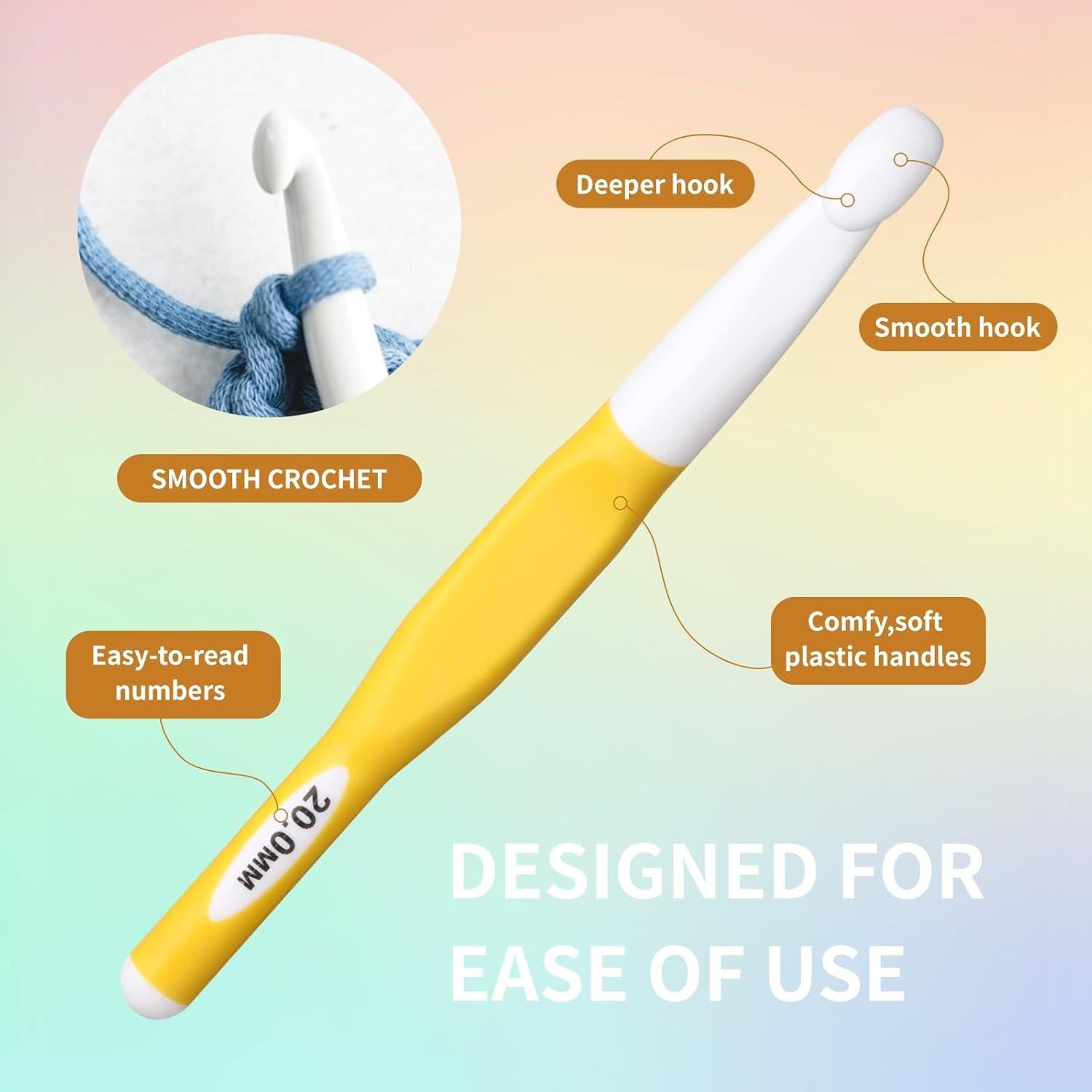 Set de Ganchos de Crochet Ergonómicos Froggod - 8 Tamaños