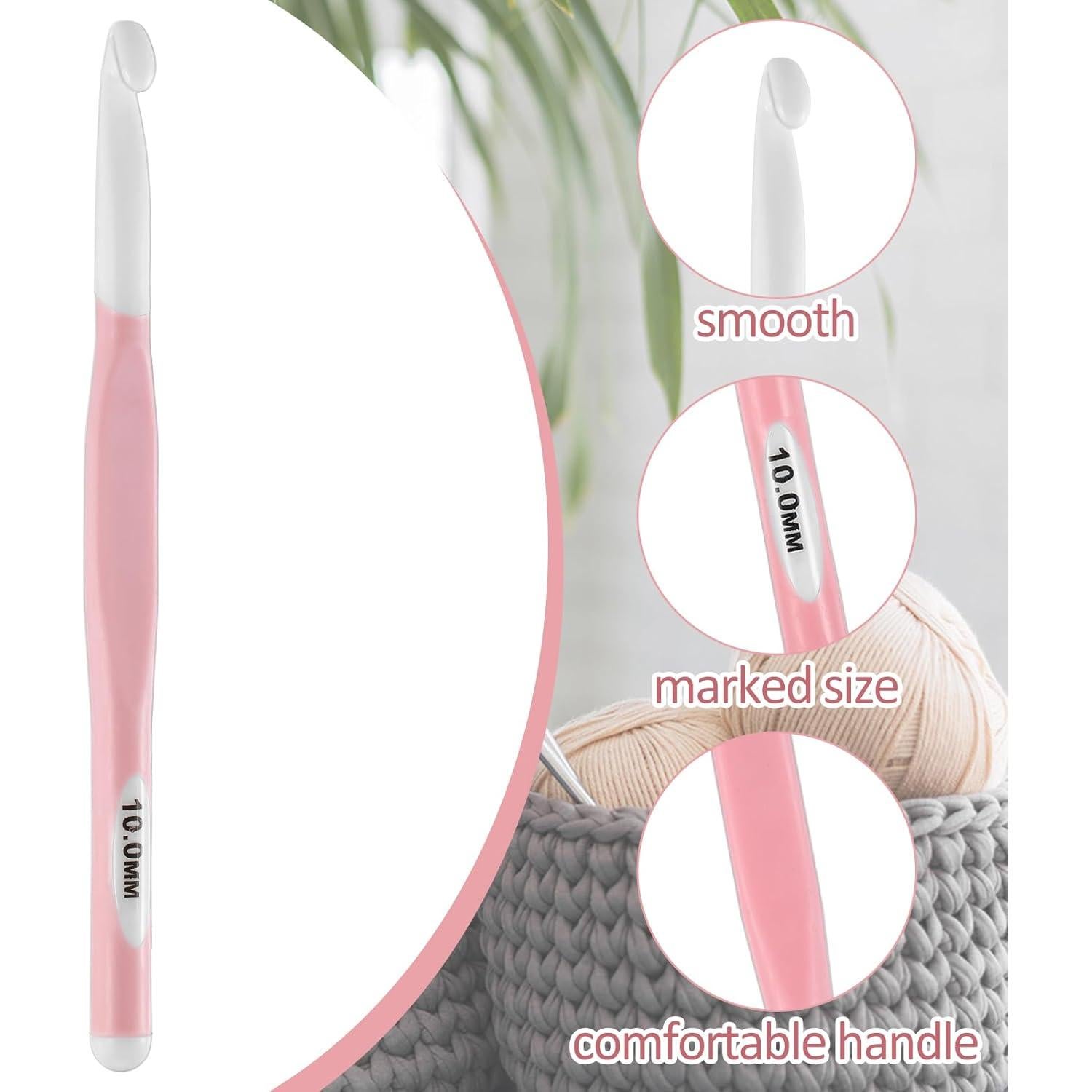 Set de 4 Ganchos de Crochet Larrel 8mm a 15mm con Mango Ergonómico