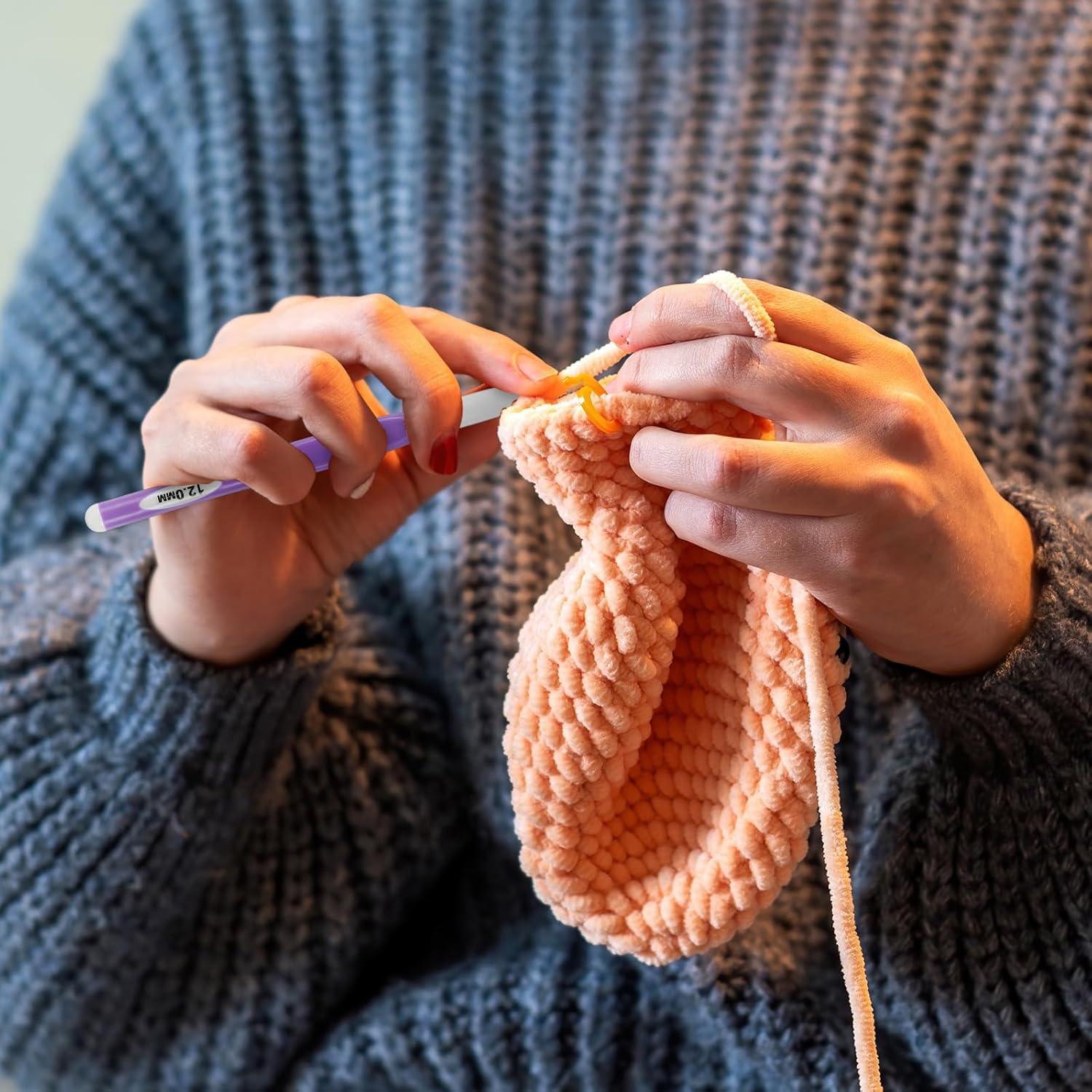 Set de 4 Ganchos de Crochet Larrel 8mm a 15mm con Mango Ergonómico