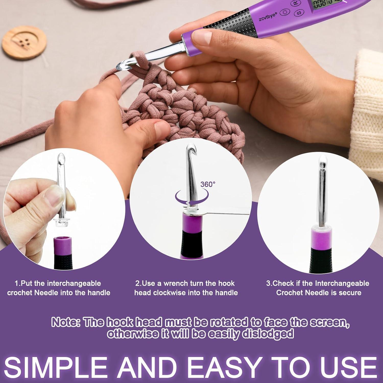 Juego de Ganchillos Iluminados Zcvtbye - 18 Tamaños Ergonomicos