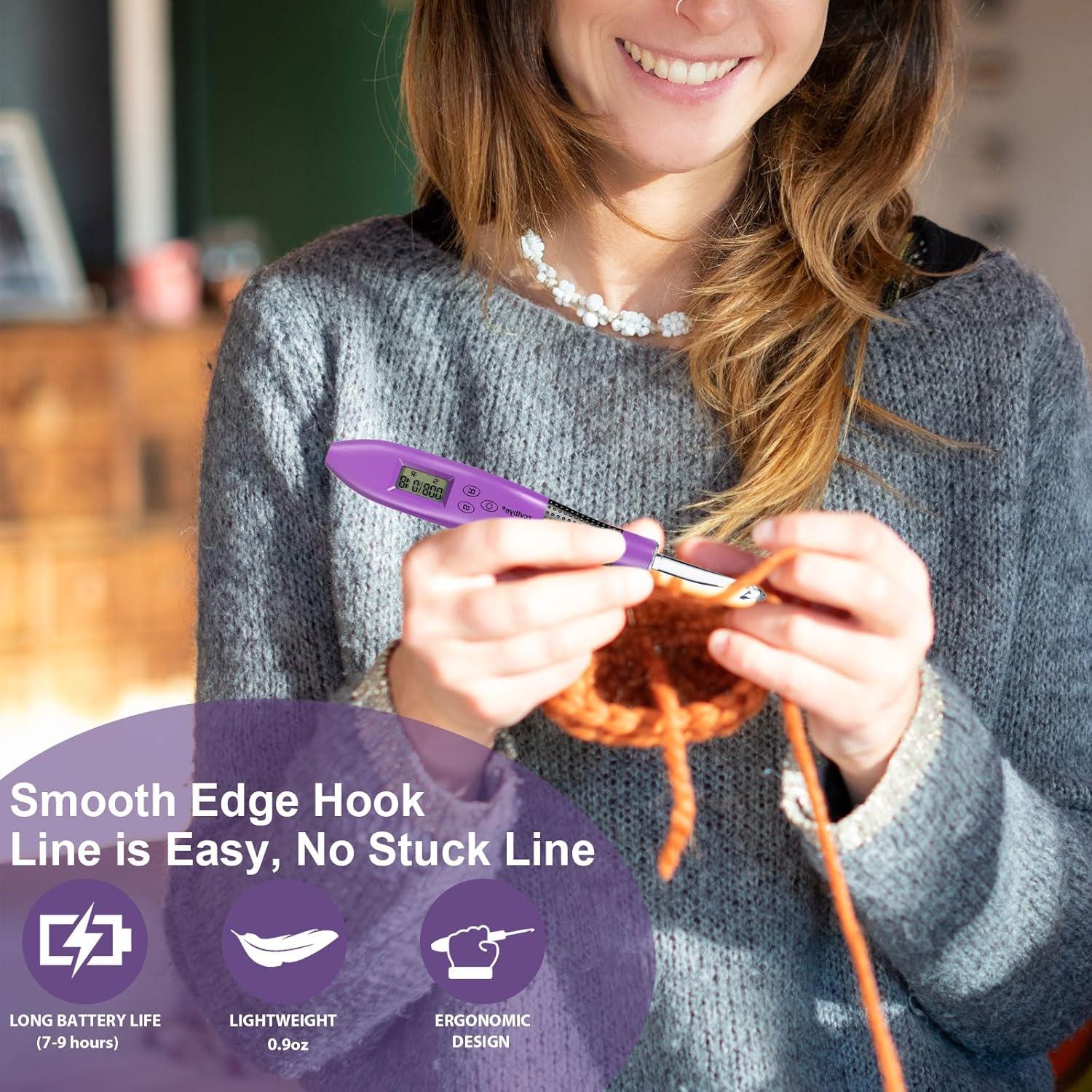 Juego de Ganchillos Iluminados Zcvtbye - 18 Tamaños Ergonomicos