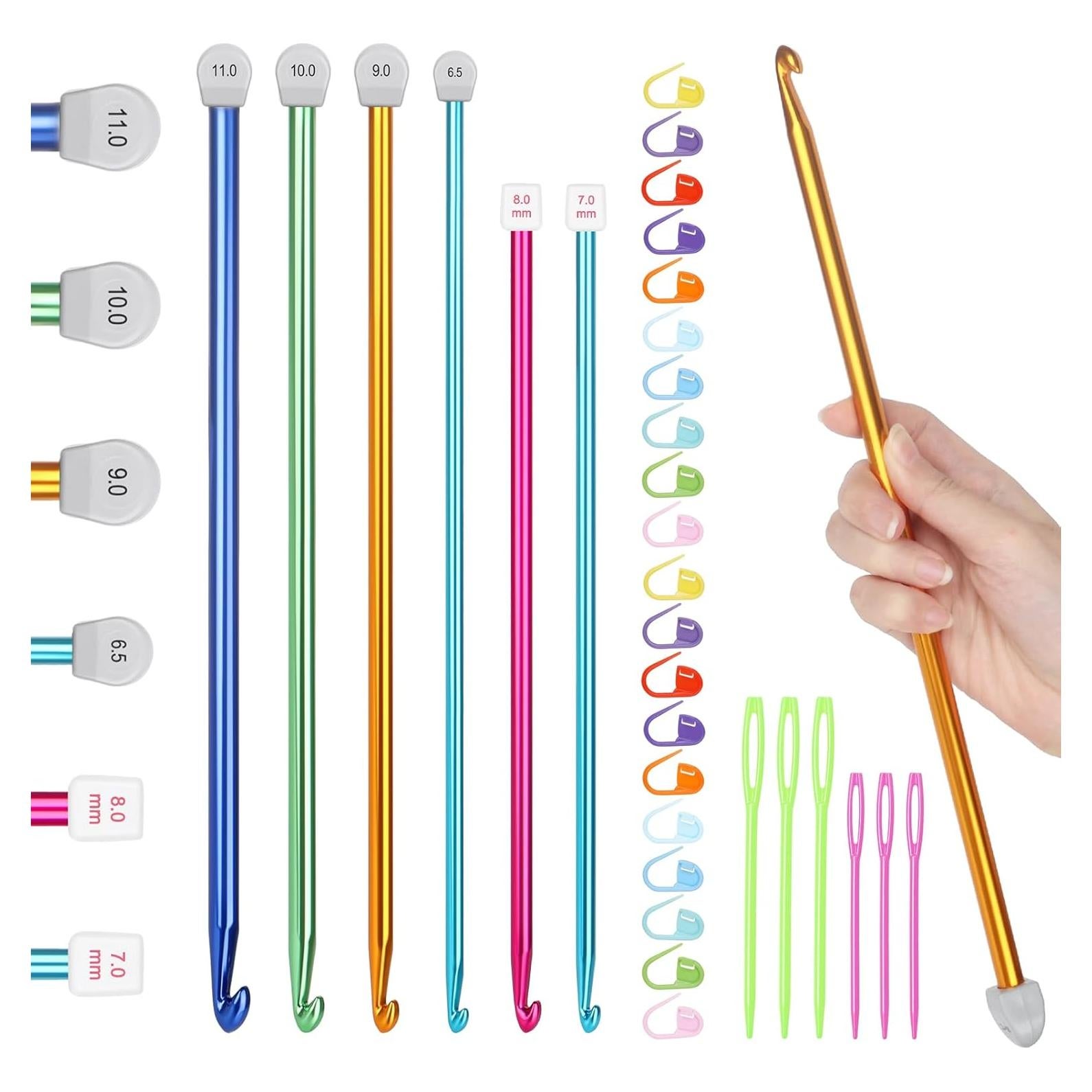 Juego de Ganchillos Tunecinos Katech 8 Piezas 6.5-11mm