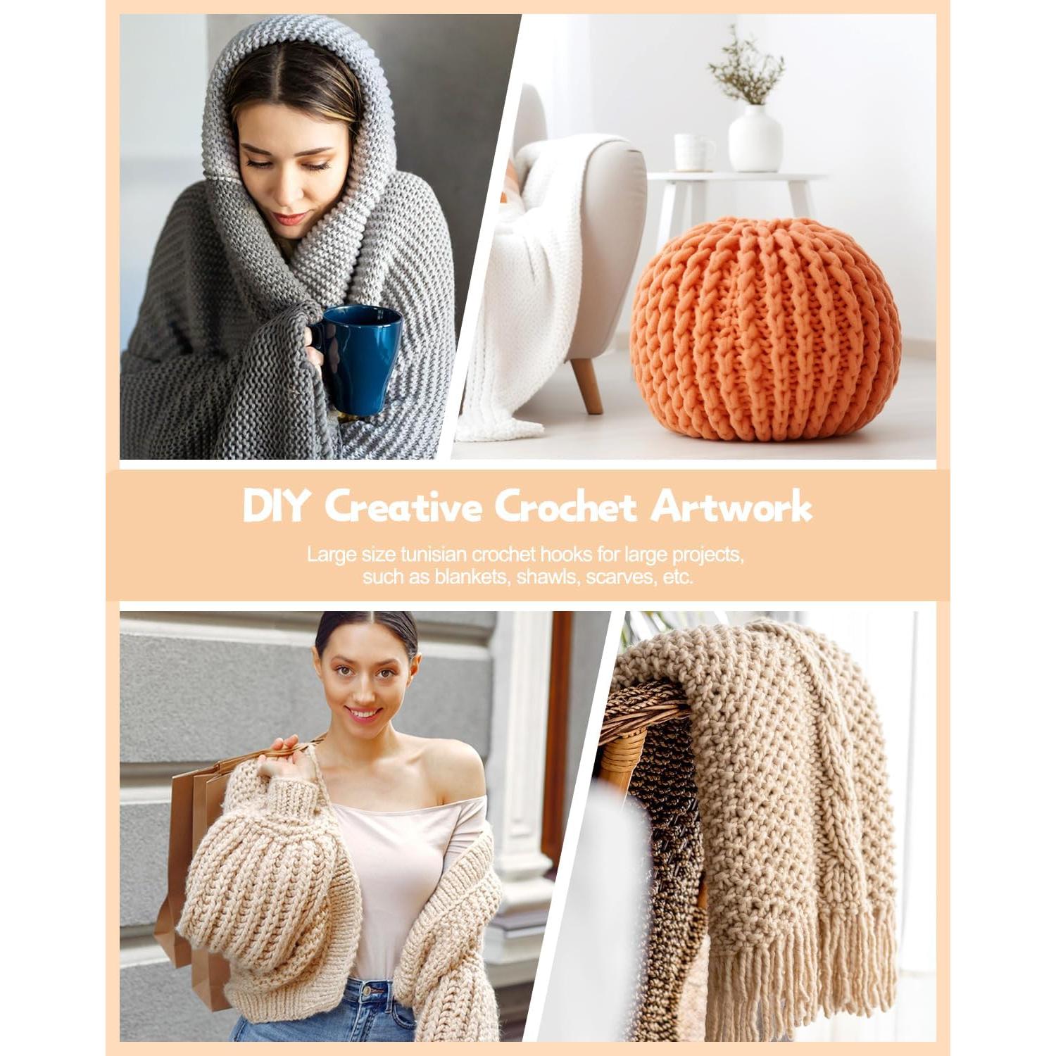 Juego de Ganchillos Tunecinos Katech 8 Piezas 6.5-11mm