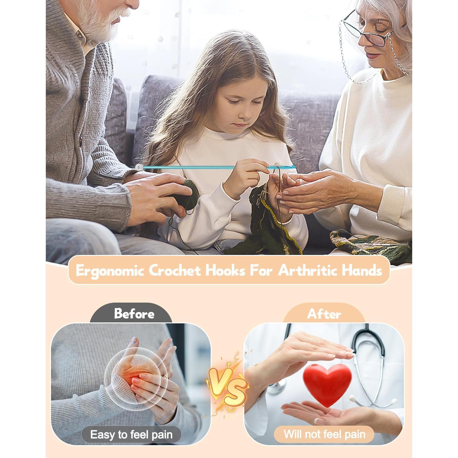 Juego de Ganchillos Tunecinos Katech 8 Piezas 6.5-11mm