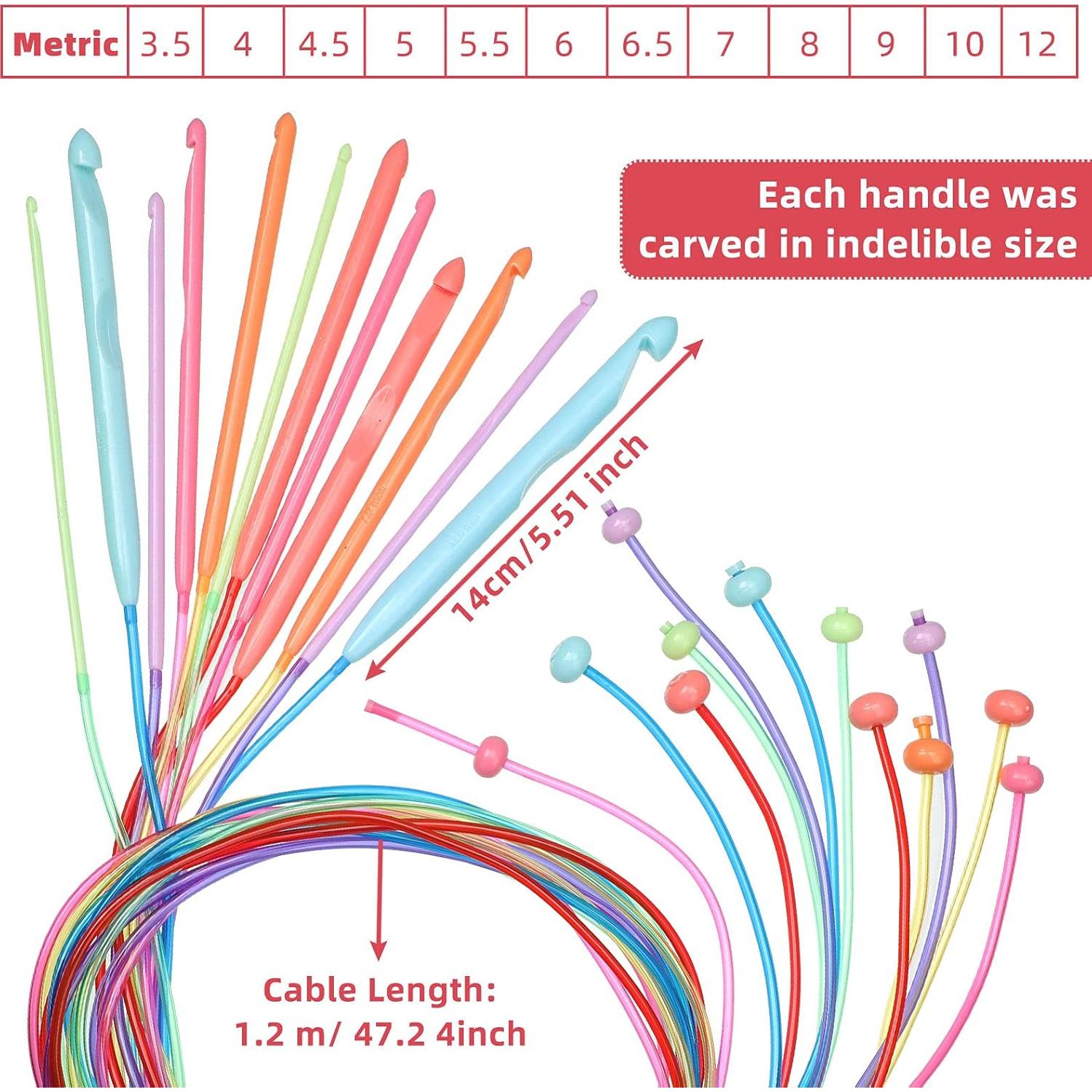 Juego de Ganchillos Tunecinos Waydress 2-8 mm con Accesorios