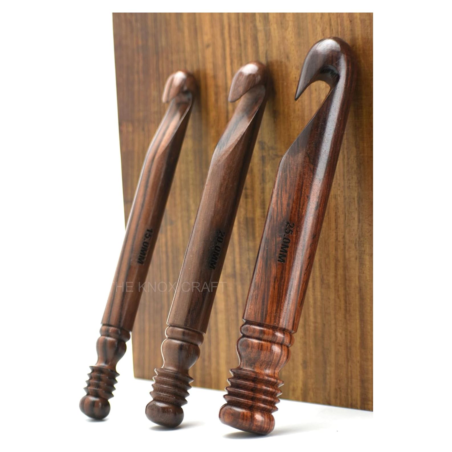 Juego de Ganchillos Ergonómicos THE KNOX CRAFT 3 Piezas 15-25MM