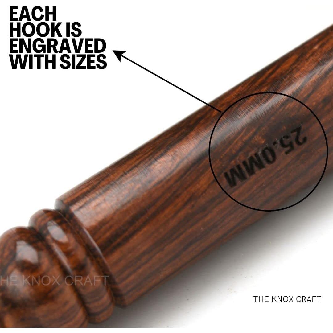 Juego de Ganchillos Ergonómicos THE KNOX CRAFT 3 Piezas 15-25MM