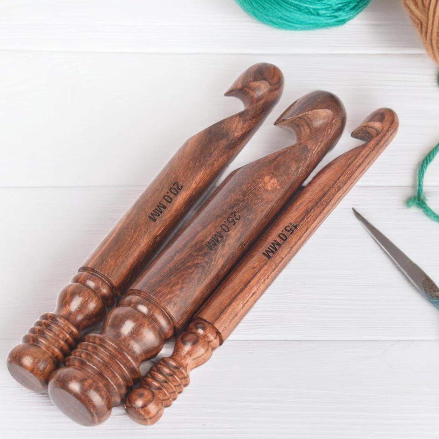 Juego de Ganchillos Ergonómicos THE KNOX CRAFT 3 Piezas 15-25MM