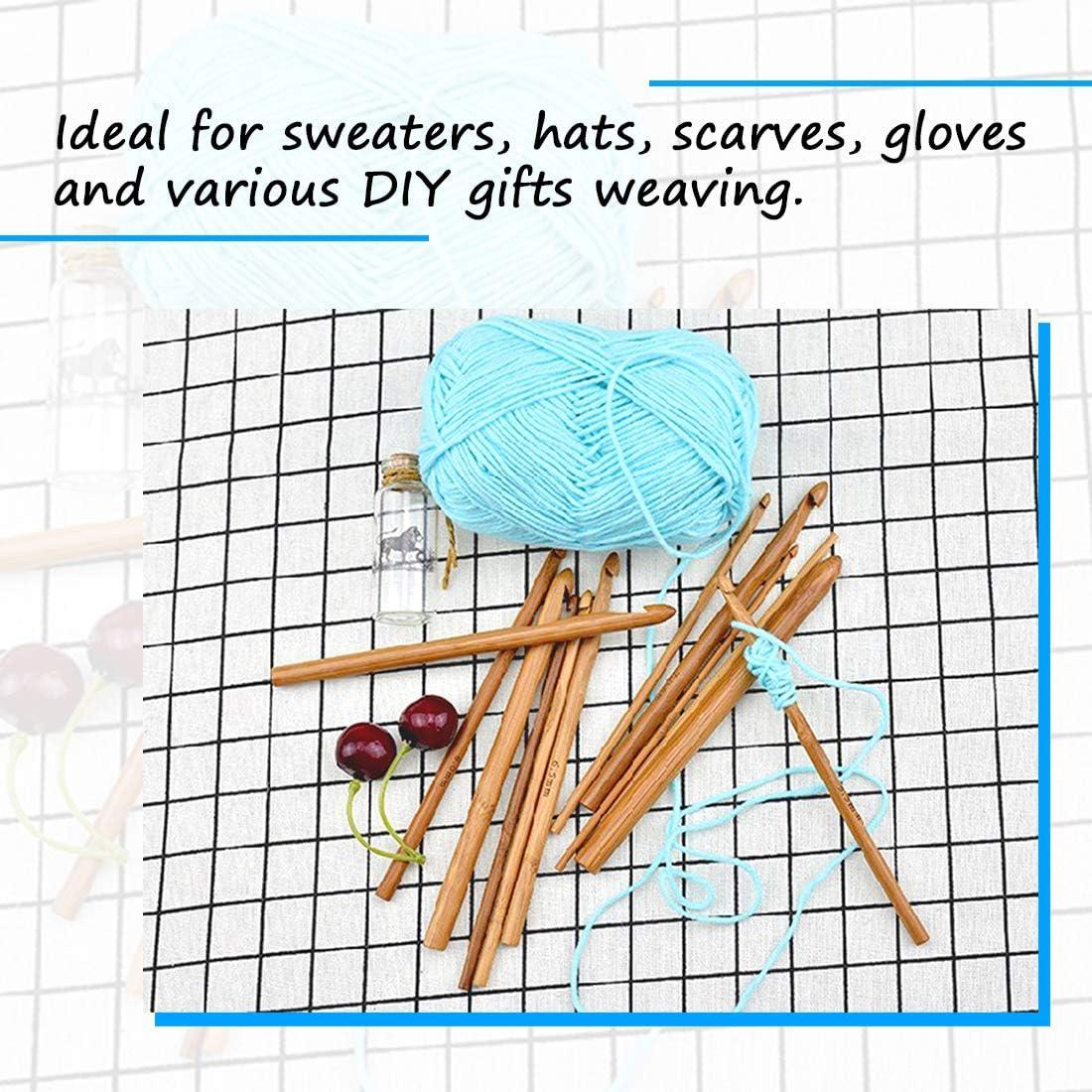 Conjunto de Ganchillos Glarks 24 Piezas Madera y Aluminio