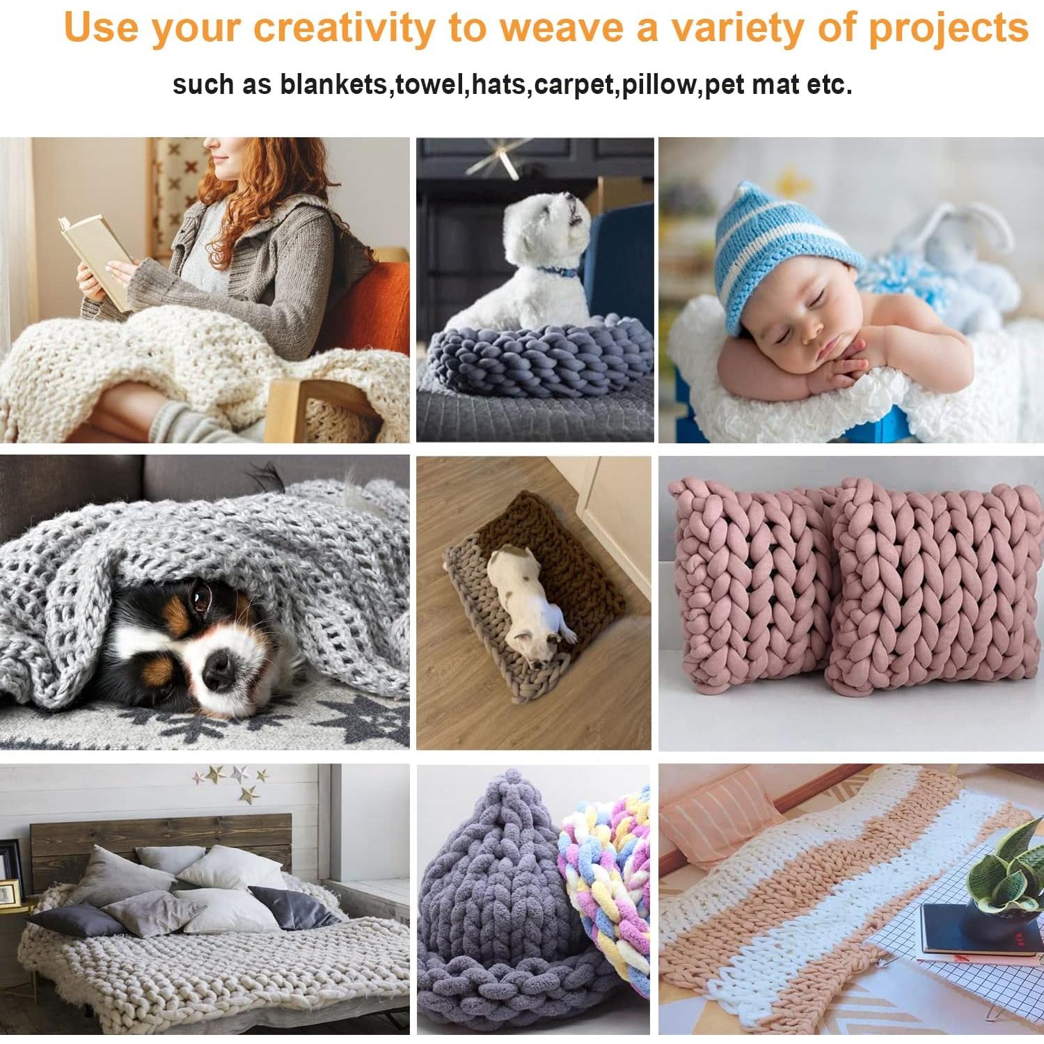 Conjunto de Ganchos de Crochet Mdoker 12-25mm Madera Jumbo