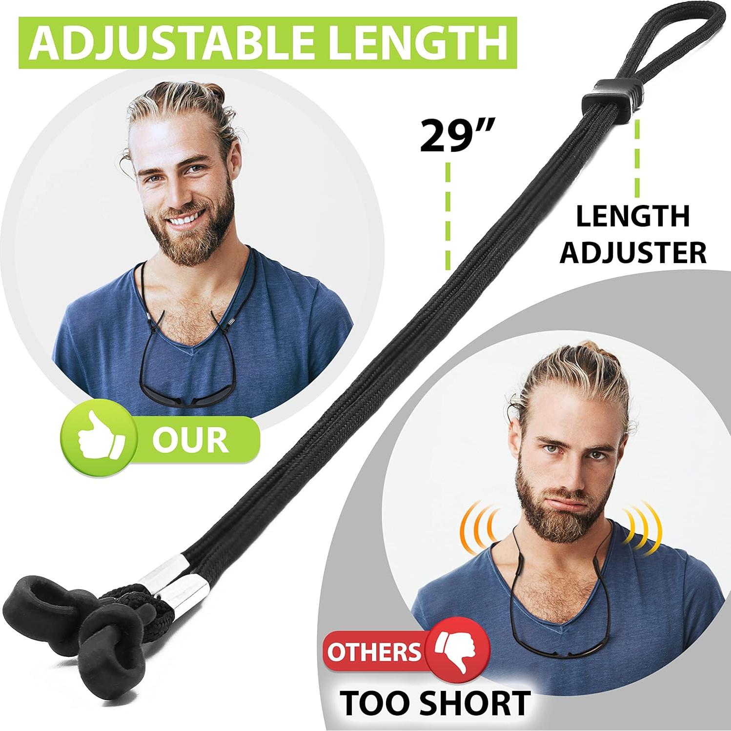 Soporte de Cuerda para Gafas Sigonna - Cadena Ajustable Negra