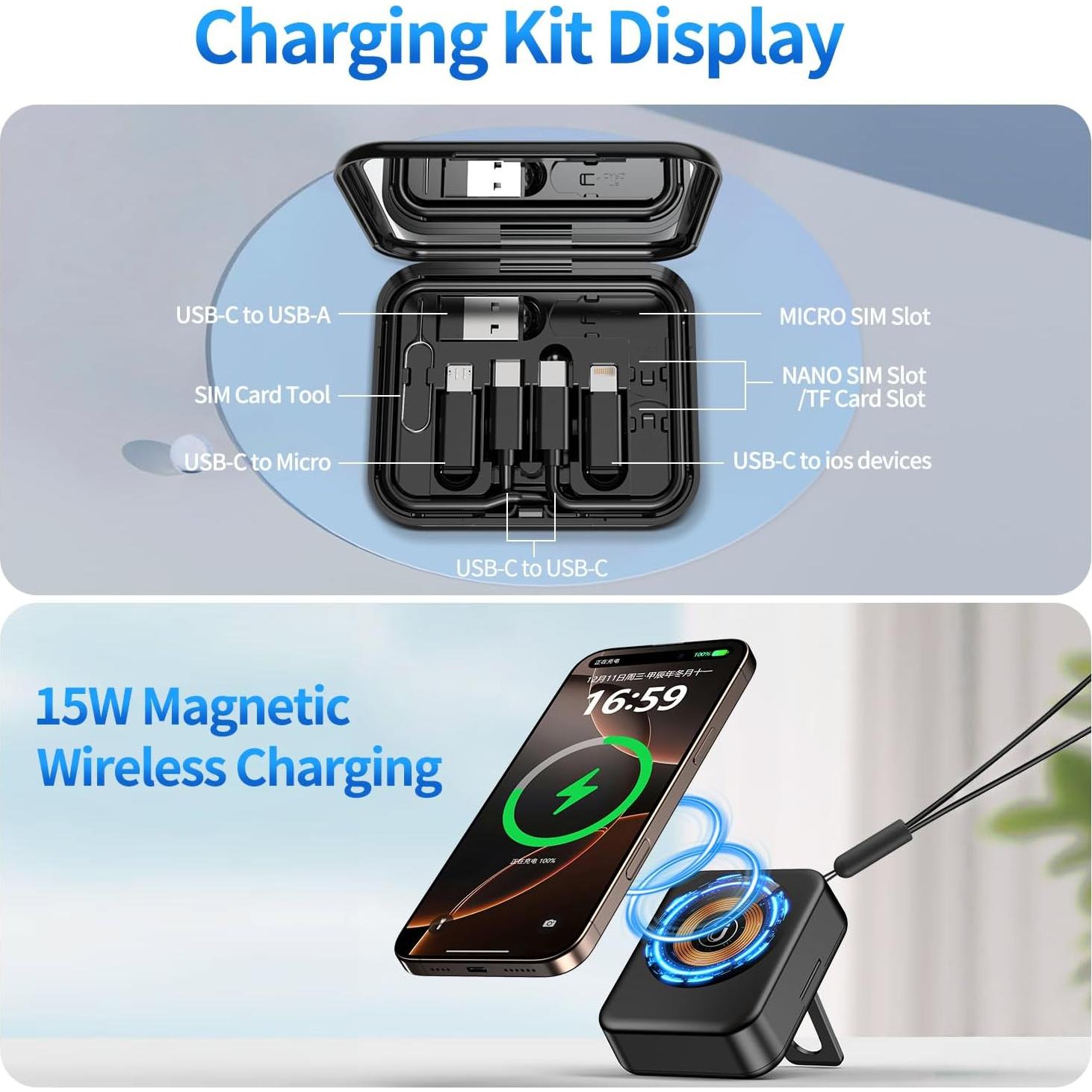 Kit de limpieza para teléfonos Stjiatu CK03 con adaptadores USB