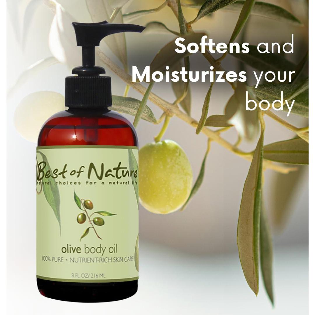 Aceite de Masaje Oliva Puro 236.6 ml Mejor de la Naturaleza