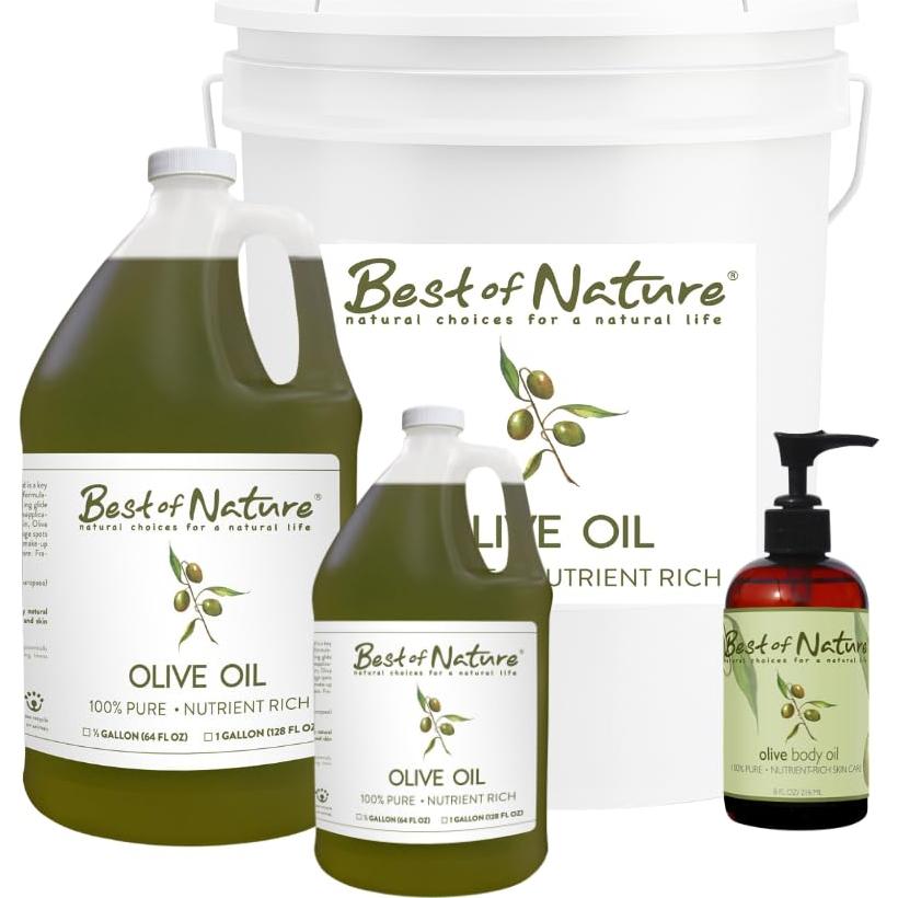 Aceite de Masaje Oliva Puro 236.6 ml Mejor de la Naturaleza