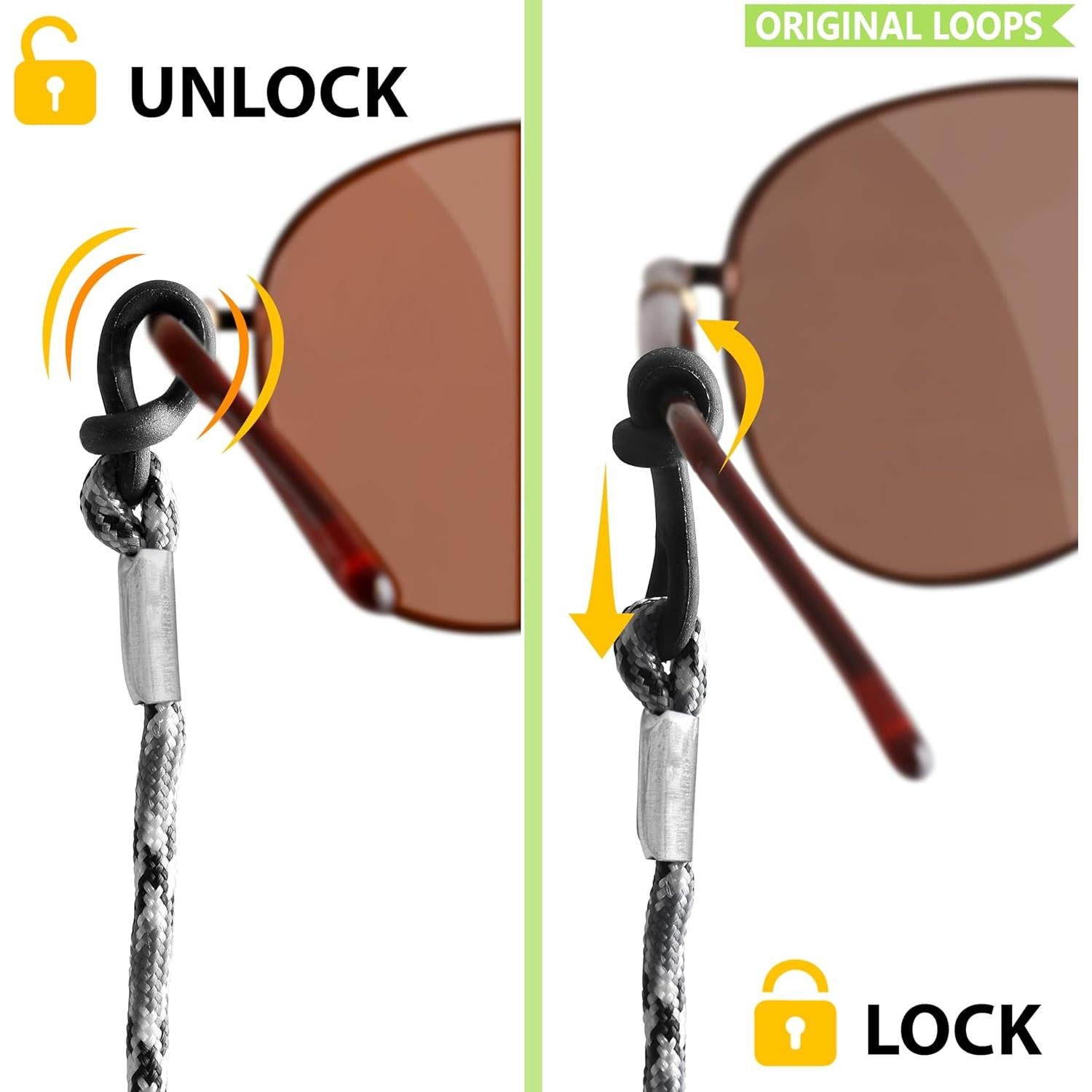 Soporte de Cuerda para Gafas SIGONNA - Ajustable y Antideslizante