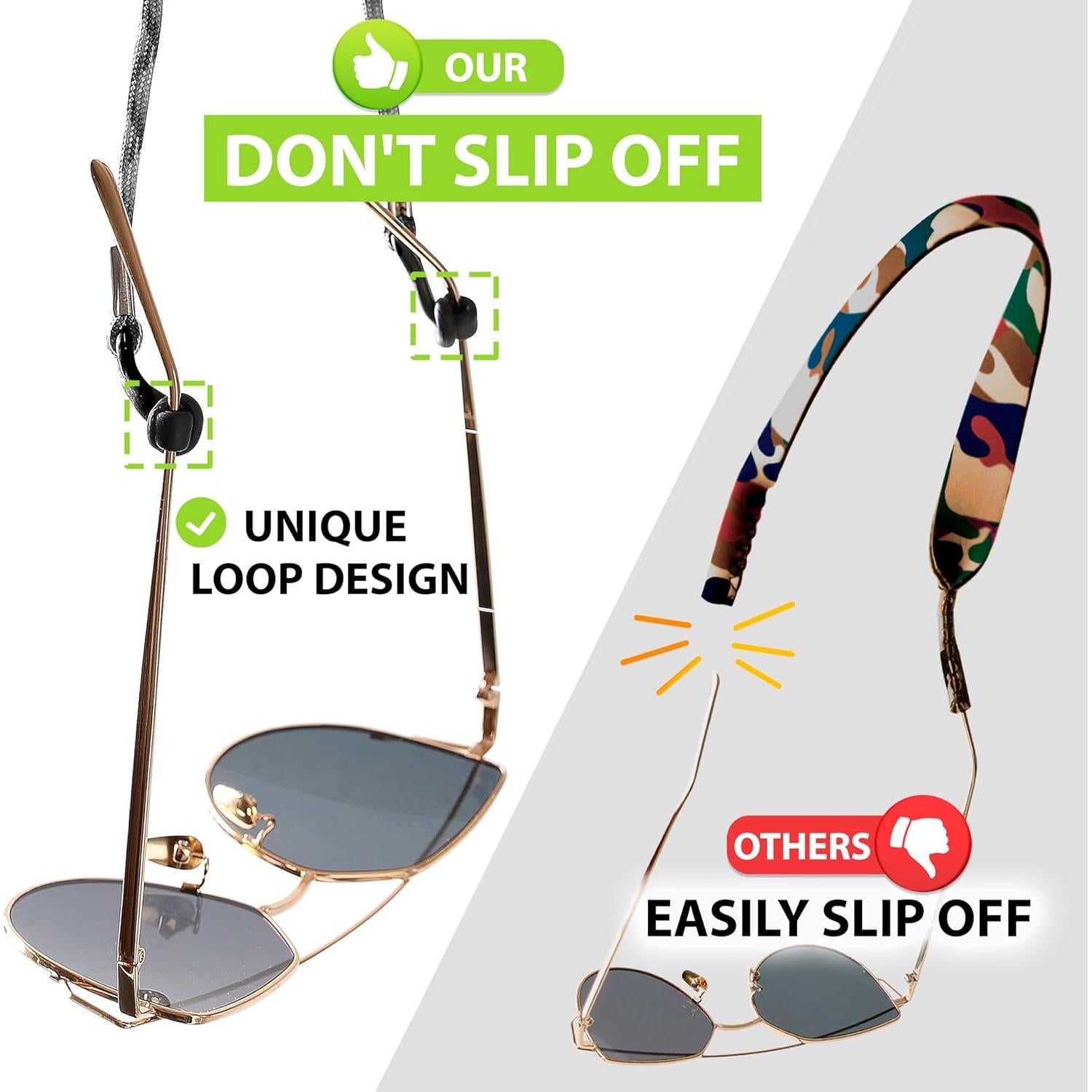 Soporte de Cuerda para Gafas SIGONNA - Ajustable y Antideslizante