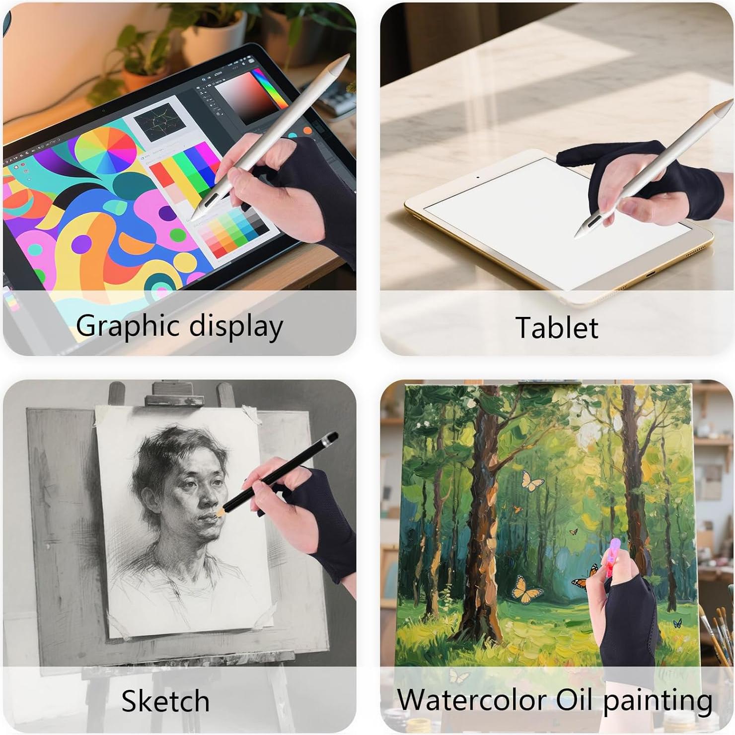 Guante de Dibujo Digital Mikovivi para Artistas - Negro