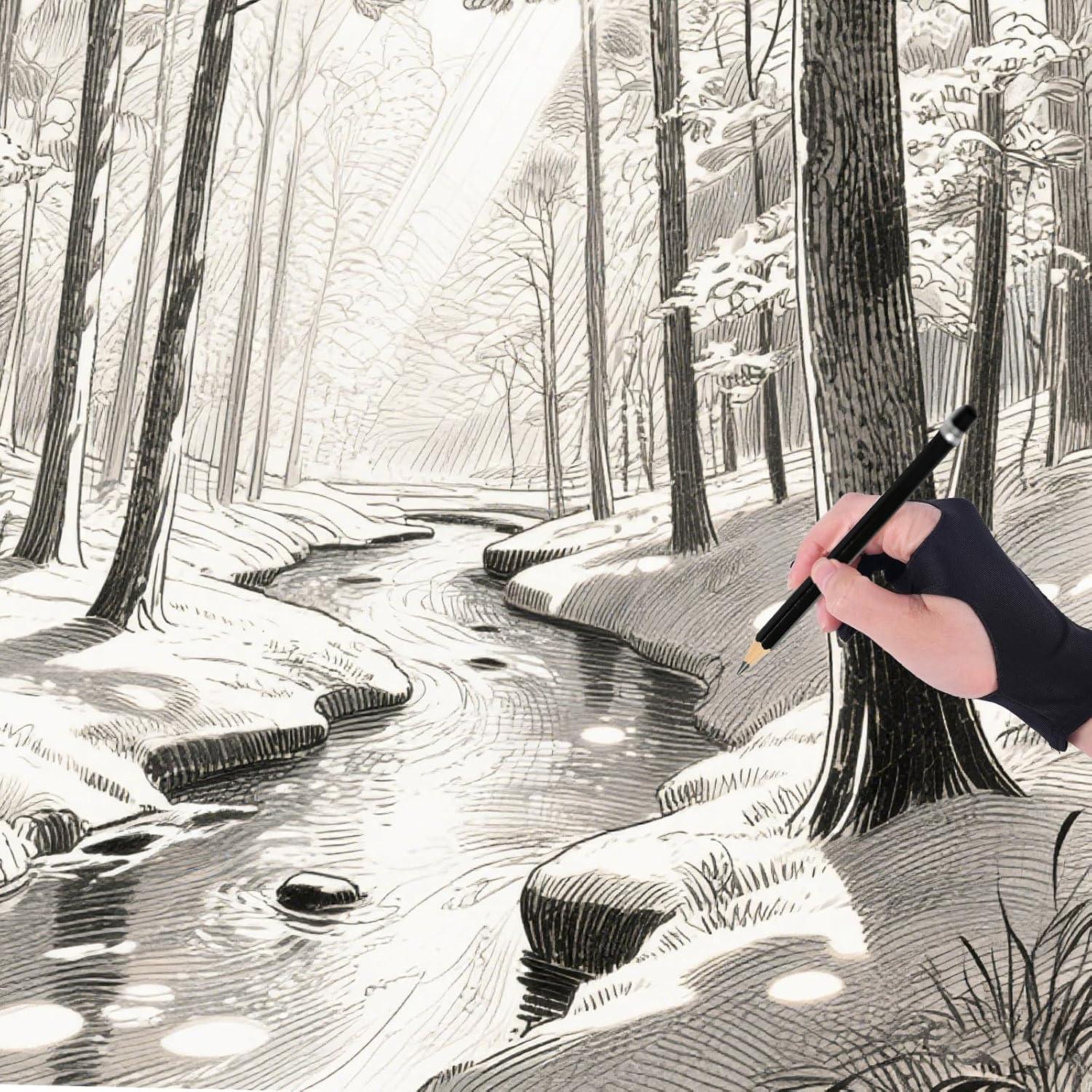 Guante de Dibujo Digital Mikovivi para Artistas - Negro