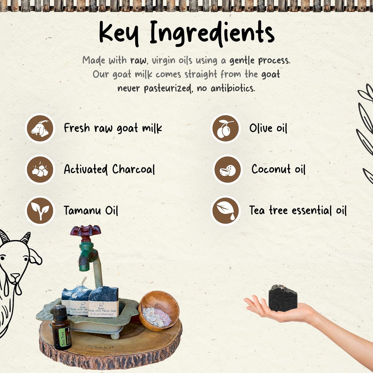 Jabón de Leche de Cabra Orgánica HushHush 159g - Avena y Árbol de Té