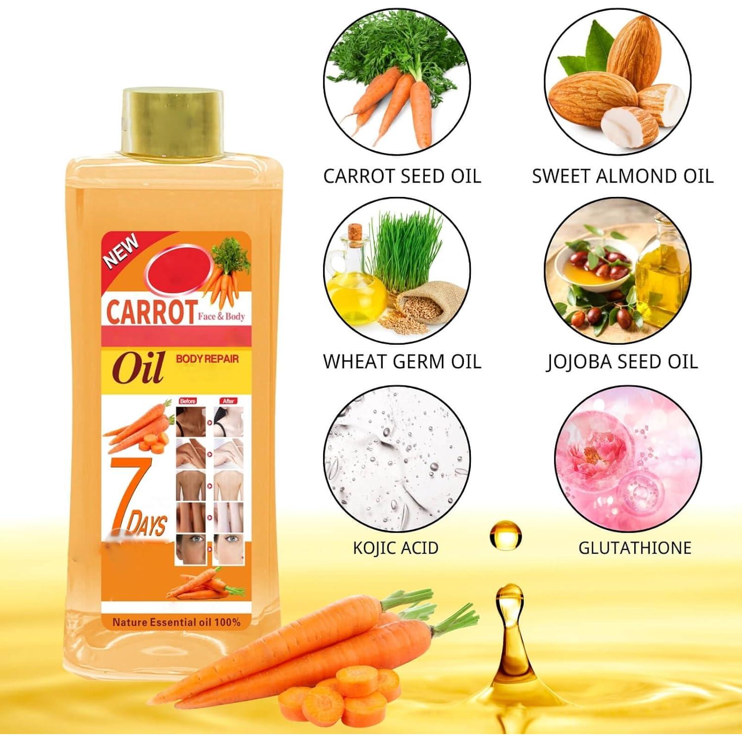 Aceite de Zanahoria Orgánico 200ml - Hidratante Facial y Corporal