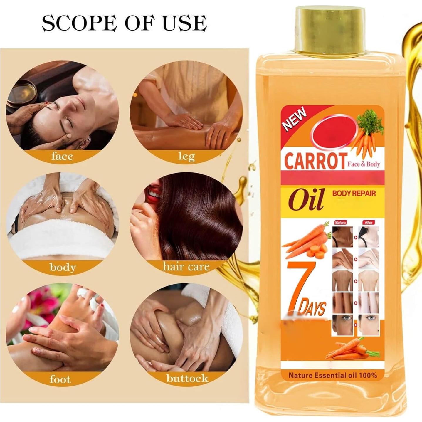 Aceite de Zanahoria Orgánico 200ml - Hidratante Facial y Corporal