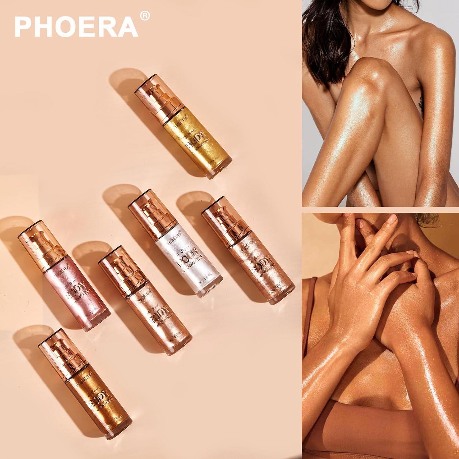 PHOERA Aceite Brillante para Cuerpo 28.35g Oro Rosa