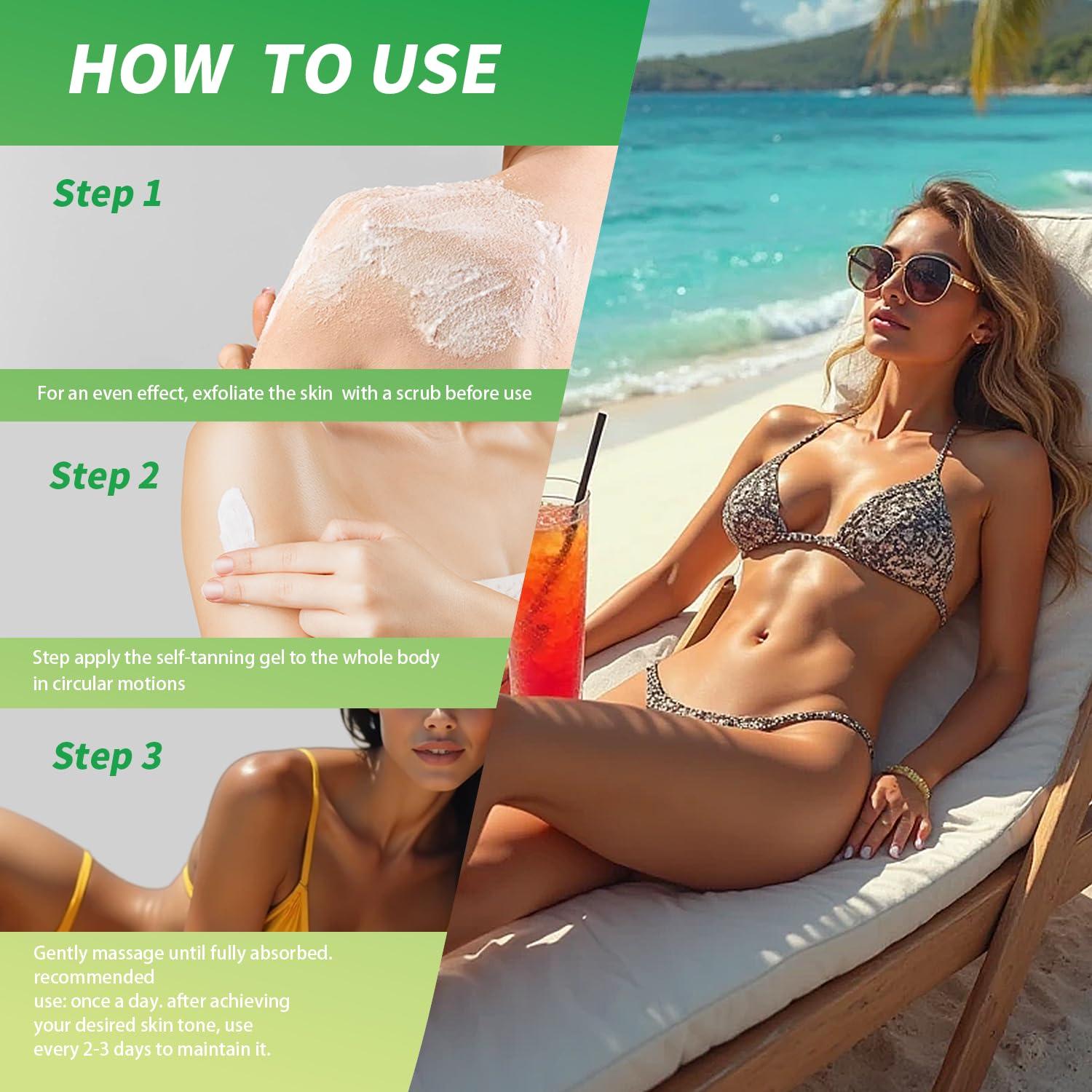 Gel Bronceador Intensivo Tibobo 103.5 ml Aroma Coco Tropical