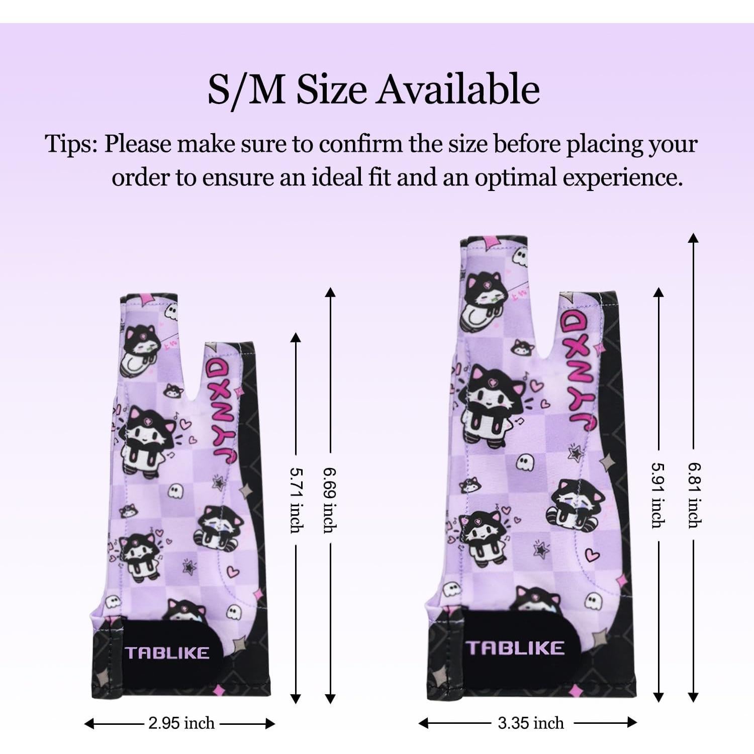 Guante de Dibujo Digital TABLIKE Talla M Púrpura 3 Capas