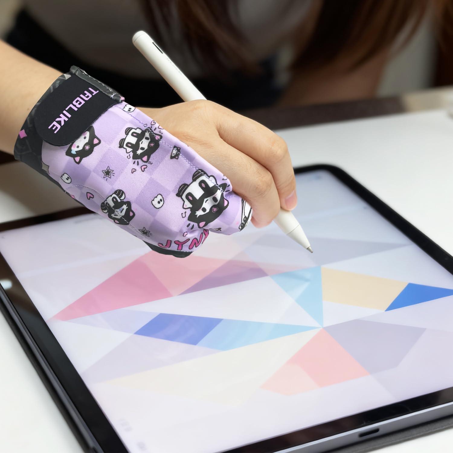 Guante de Dibujo Digital TABLIKE Talla M Púrpura 3 Capas