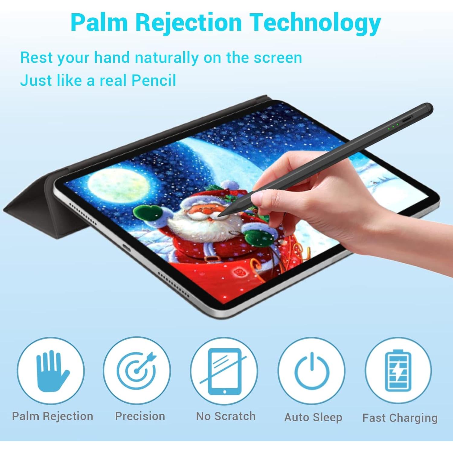 Lápiz Stylus Aorunkry para iPad 2018-2025, Rechazo de Palma