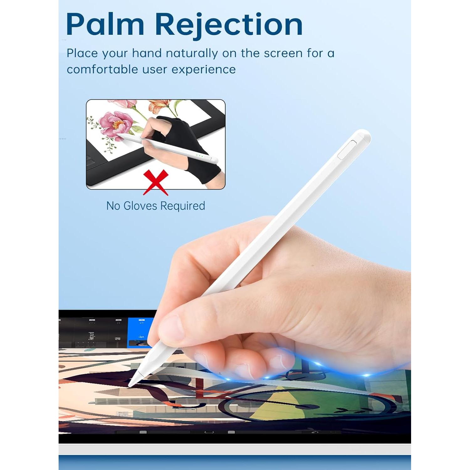 Lápiz Stylus Uogic para iPad con Rechazo de Palma - Blanco