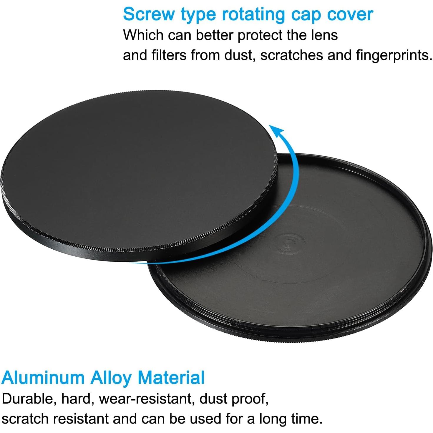 Tapa de Lente PATIKIL 82mm de Aluminio con Paño de Limpieza