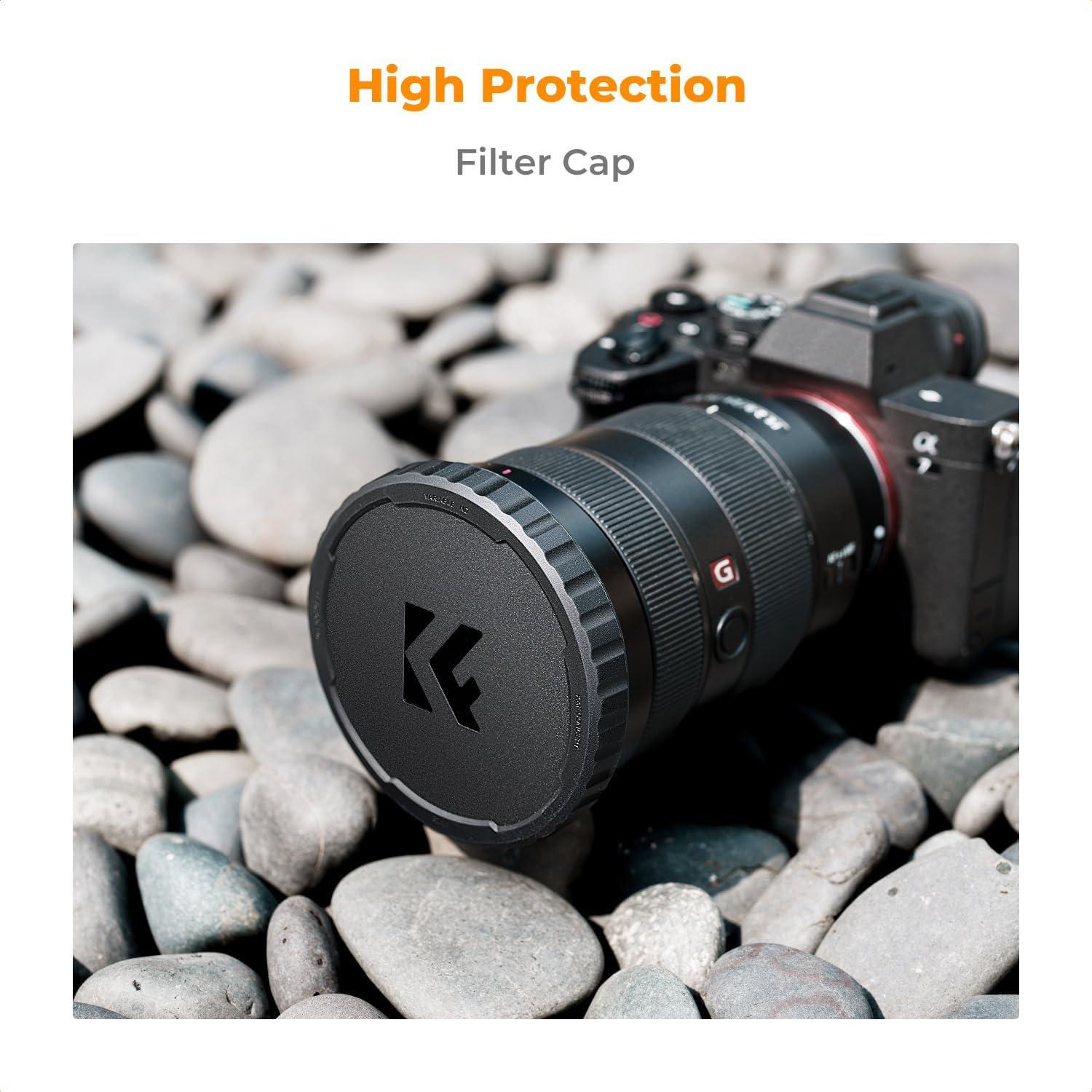 K&F Concept 82mm Variable ND Lens Filter Cap TPU Material Filter Cap Only for K&F 82mm Adjustable Neutral Density Filter