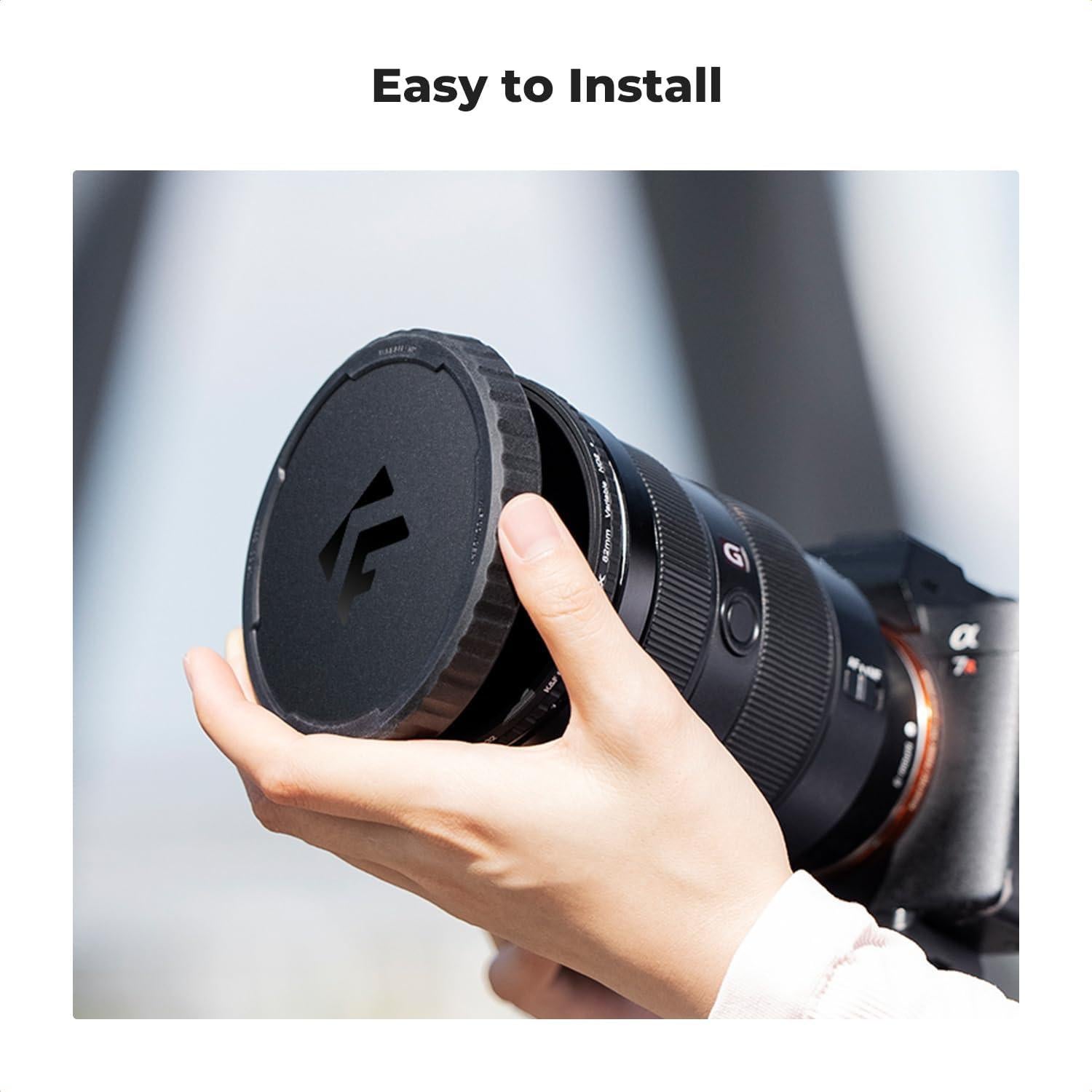 K&F Concept 82mm Variable ND Lens Filter Cap TPU Material Filter Cap Only for K&F 82mm Adjustable Neutral Density Filter
