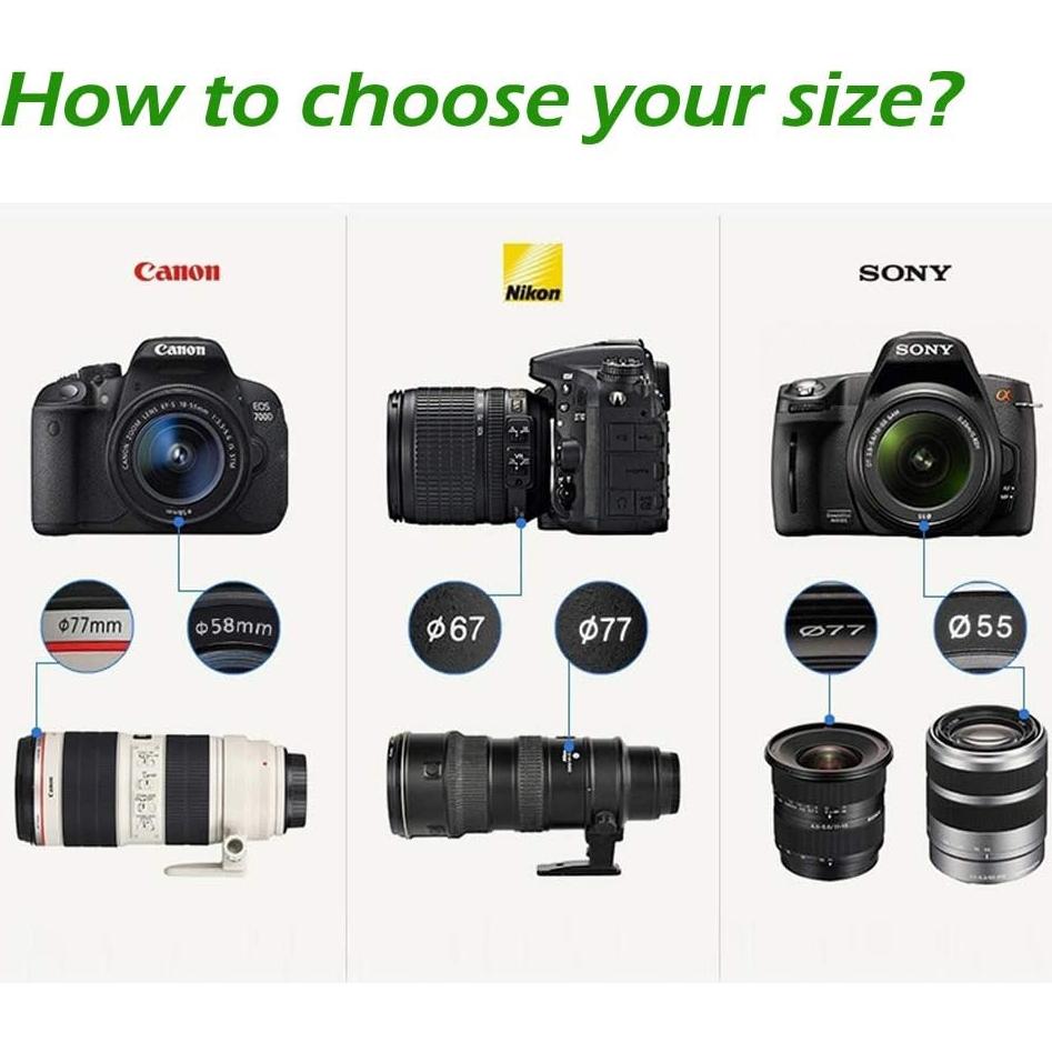 Tapa de Lente Frontal Universal ZHUXI 58mm con Cuerda