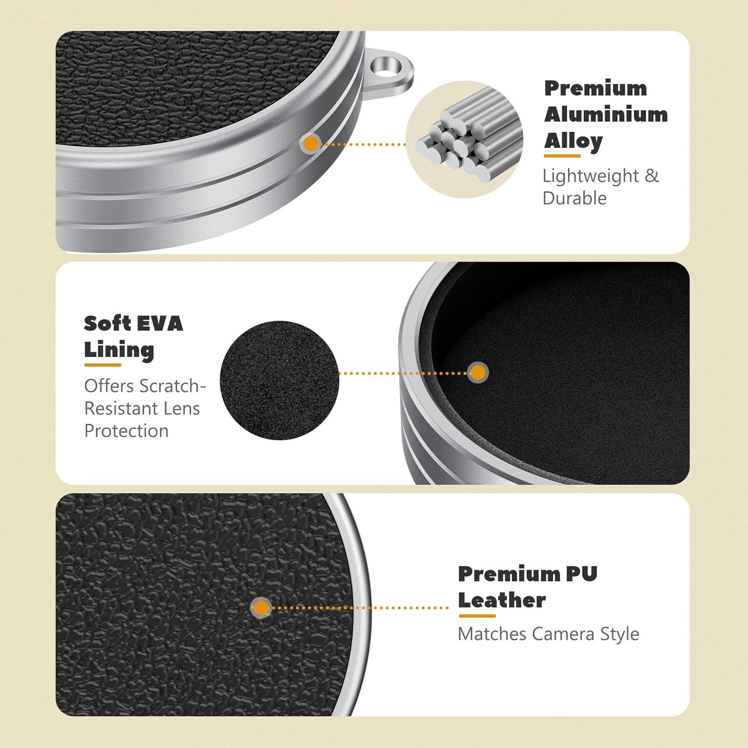 Cubierta de lente JJC para cámara Fujifilm X Half, gris