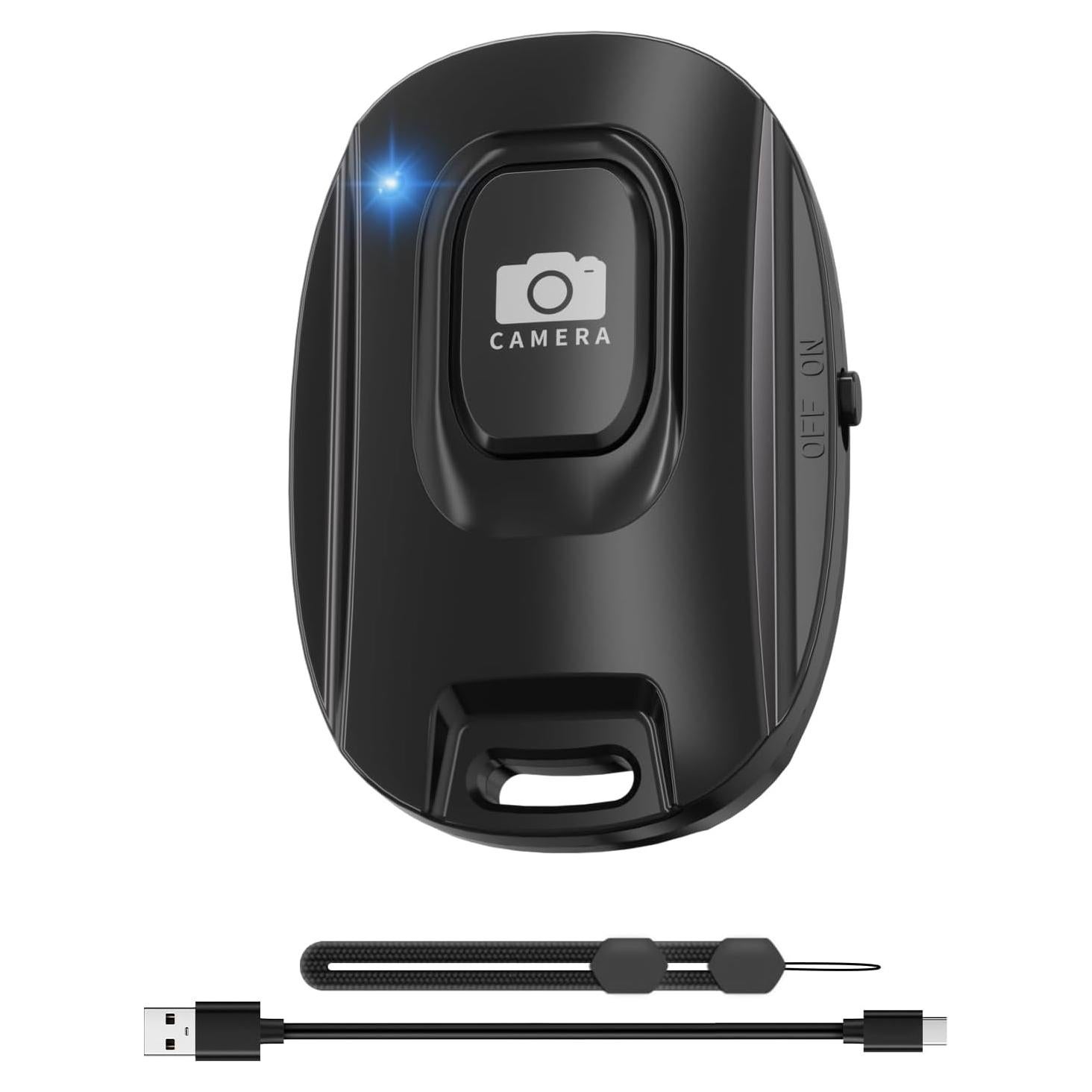 Disparador Remoto de Cámara Bluetooth VYVIYON Negro Recargable