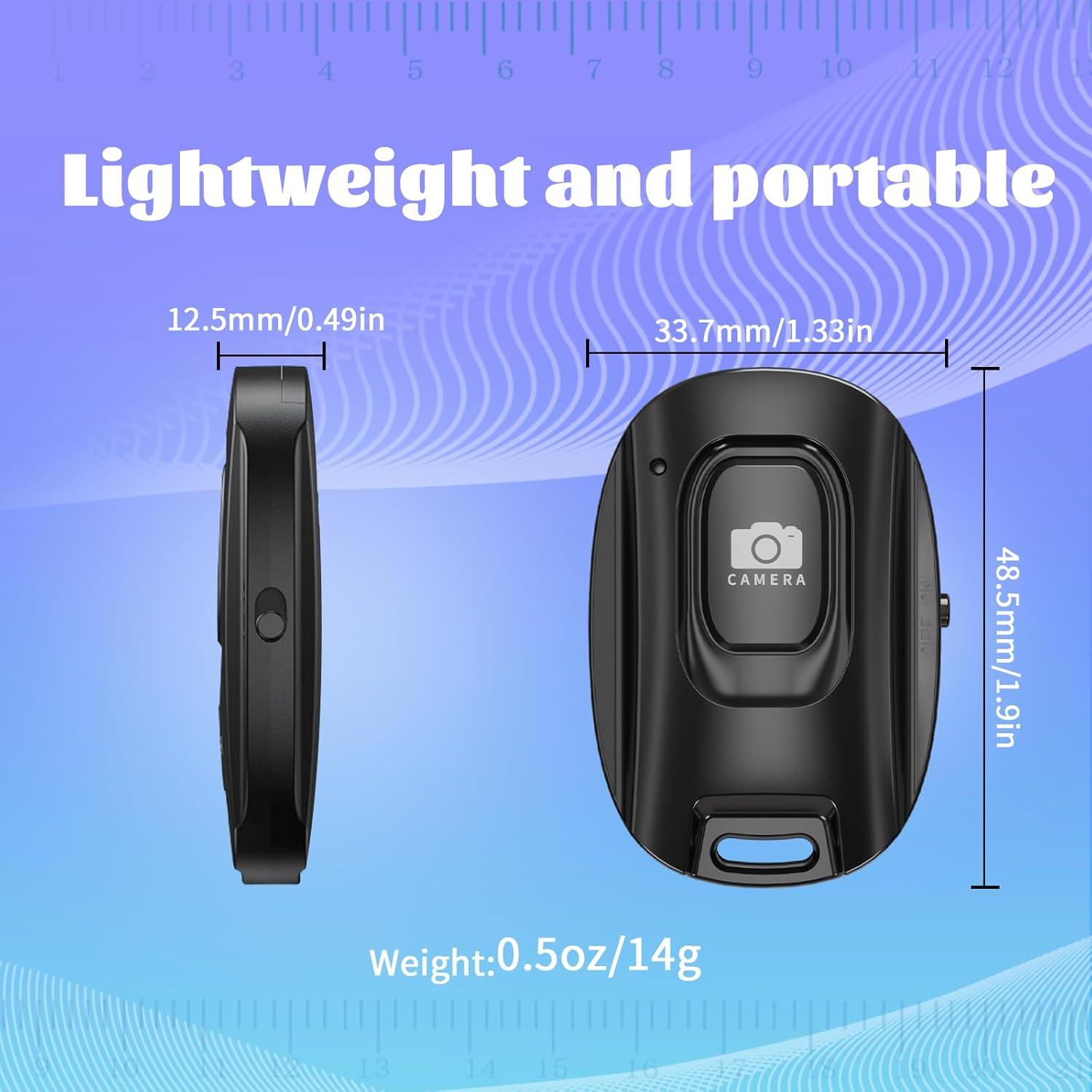 Disparador Remoto de Cámara Bluetooth VYVIYON Negro Recargable