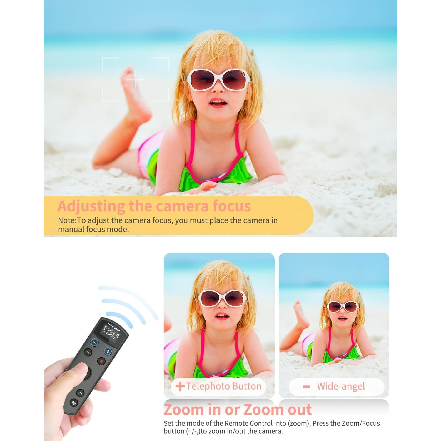 Control Remoto Inalámbrico Hanpusen para Cámaras Sony - Pantalla OLED