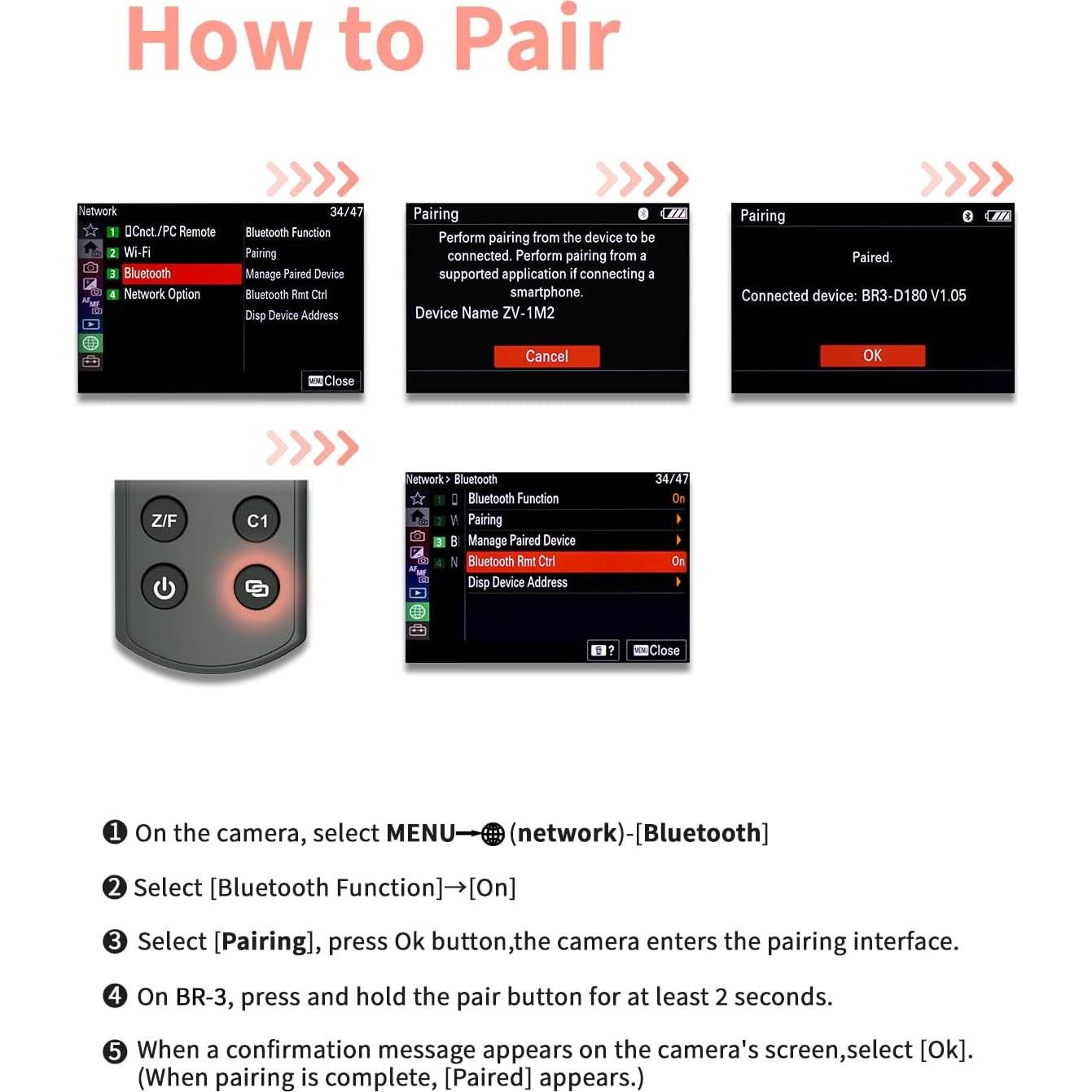 Control Remoto Inalámbrico Hanpusen para Cámaras Sony - Pantalla OLED