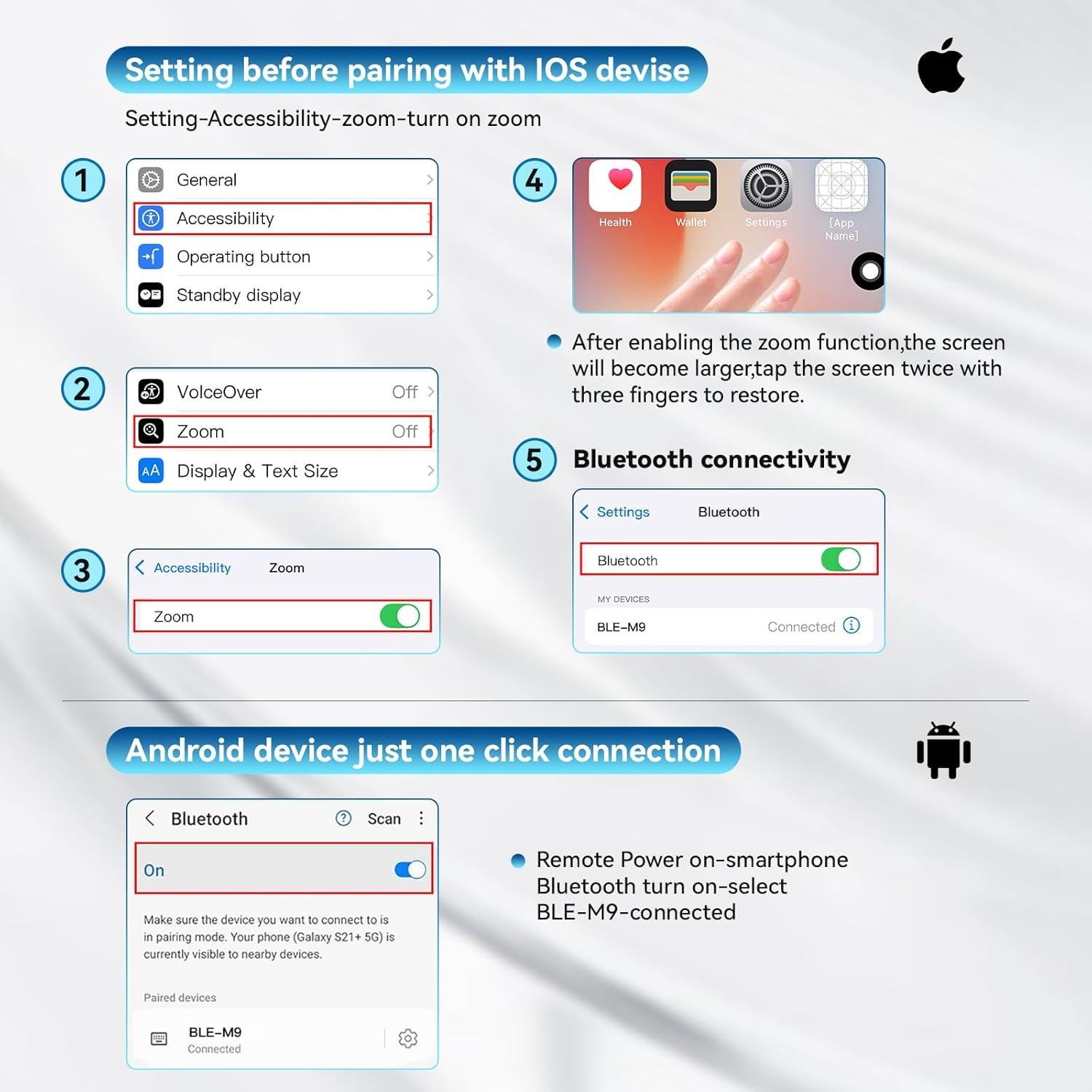 Control Remoto Inalámbrico VYVIYON CH-13 para Cámara y TikTok