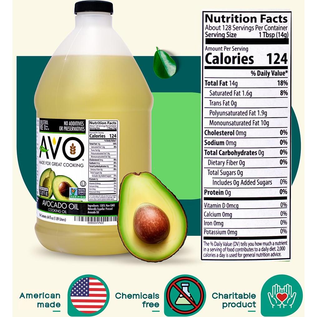 Aceite de Aguacate AVO No OGM 1.89 L Sin Conservantes