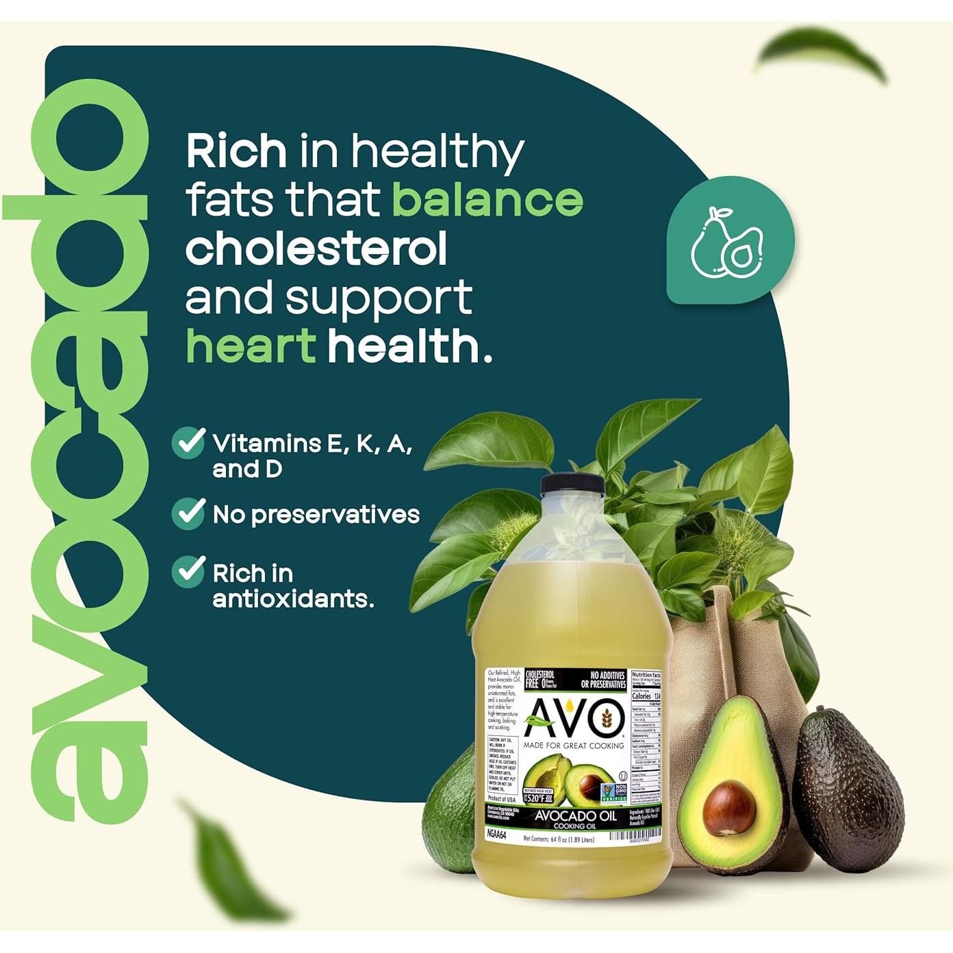 Aceite de Aguacate AVO No OGM 1.89 L Sin Conservantes