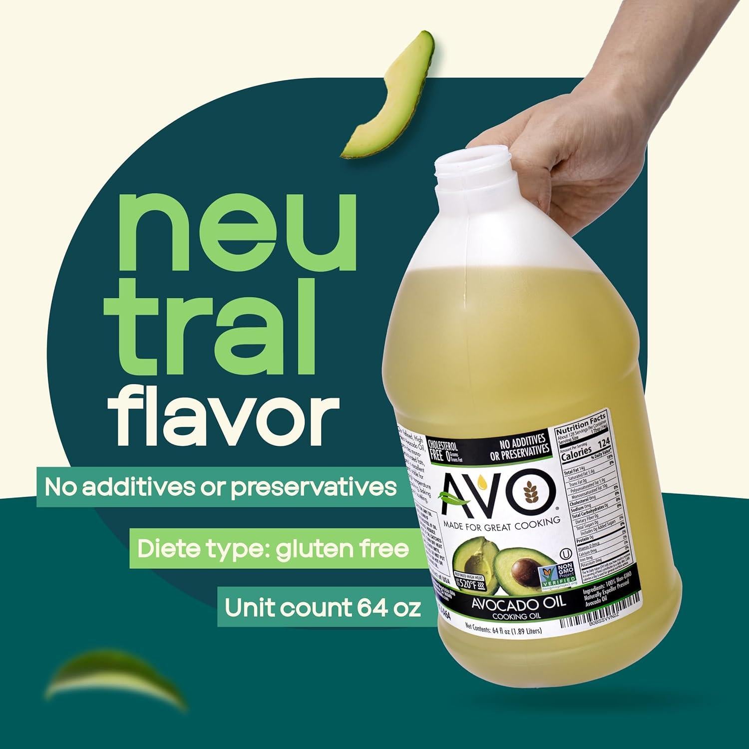 Aceite de Aguacate AVO No OGM 1.89 L Sin Conservantes