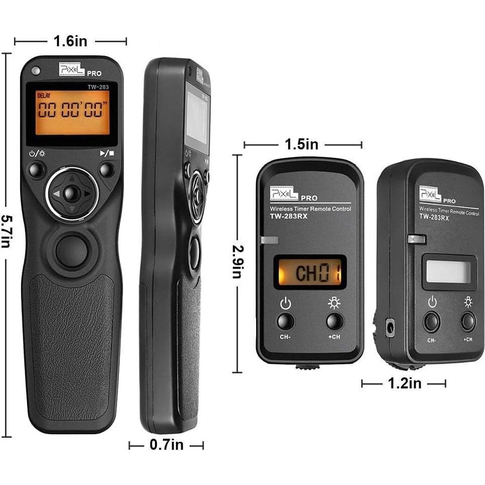 Control Remoto Inalámbrico Pixel TW-283 para Nikon con Temporizador